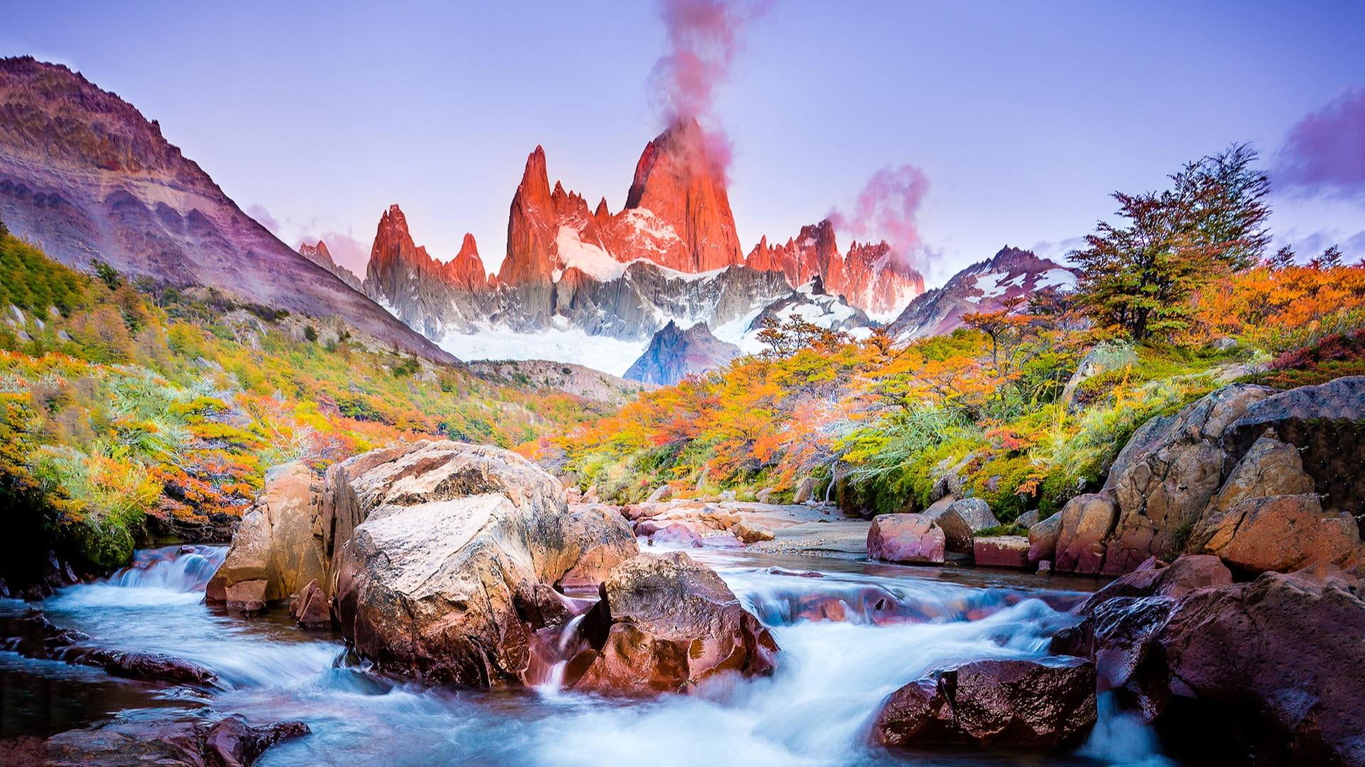 rock - object, environment, rocky mountain, national park, outdoors, stream, no people, south america, travel destinations, solid, mountain range, 1080P, HD Wallpaper