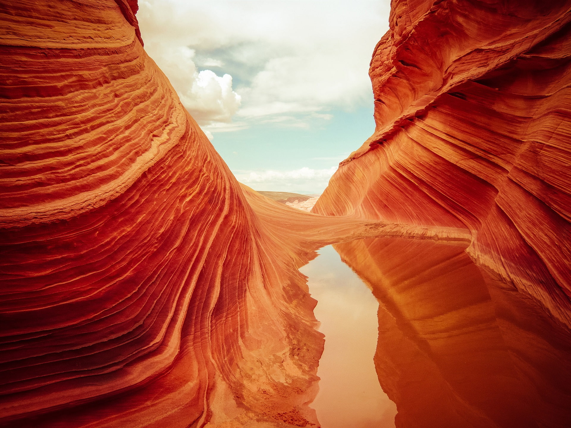 Vermilion, Rocks, USA, Park, 1080P, Cliffs, Water, National, Arizona, Coyote, Butts, HD Wallpaper