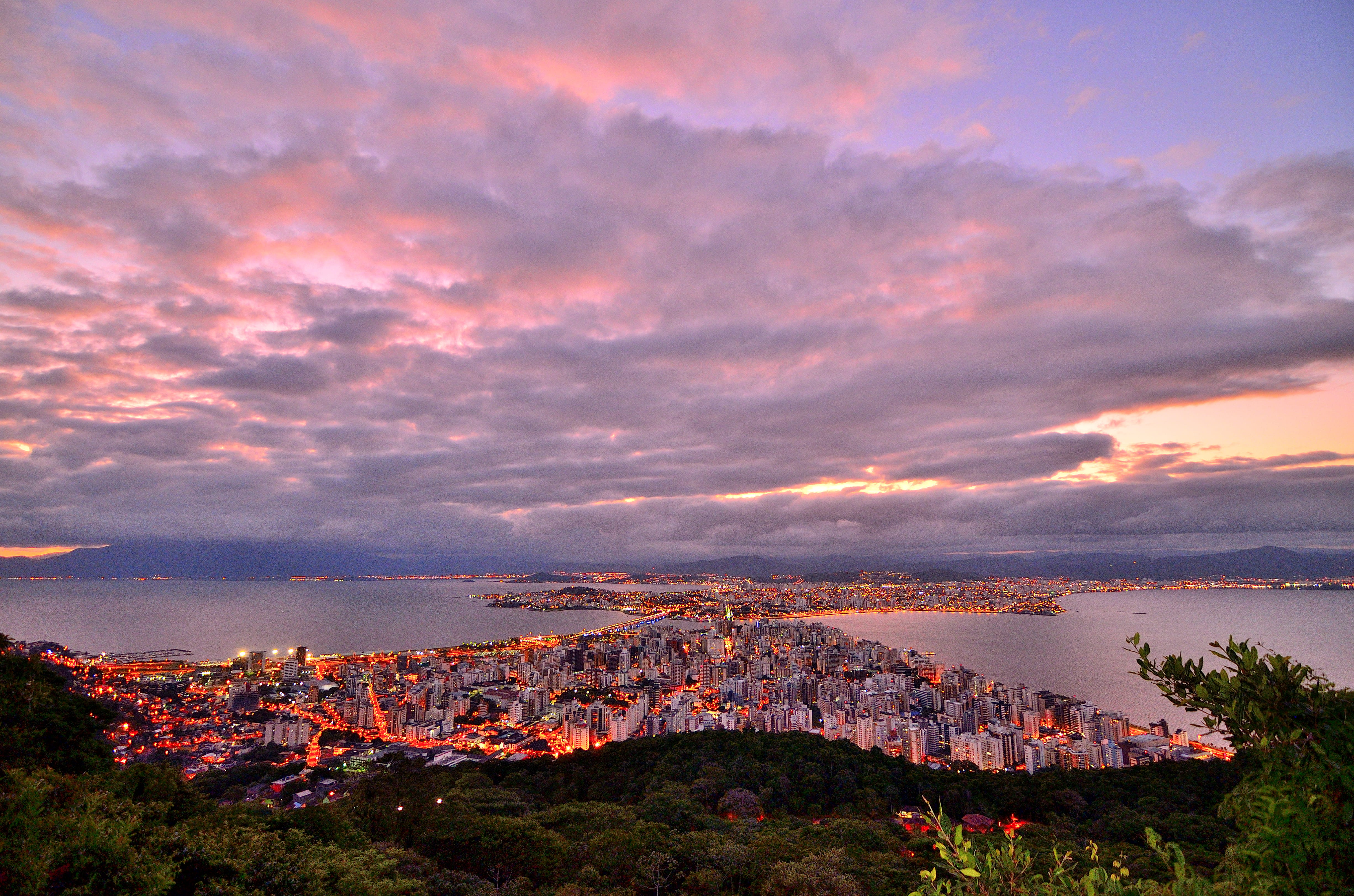 taken, landscape, building, seascape, sky, nature, mountain, environment, seashore, city, brazil, cityscape, building exterior, scenery, coastal land, buildins, HD Wallpaper