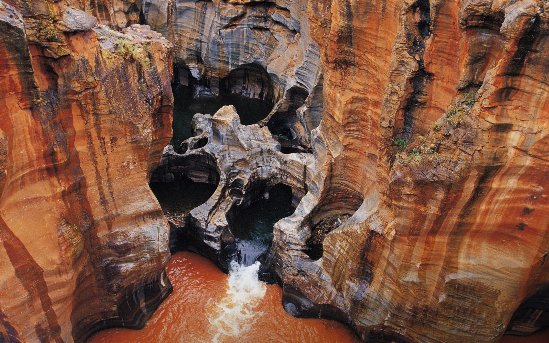 South Africa, landscape, nature, water, river, canyon, 1080P, rock, erosion, HD Wallpaper