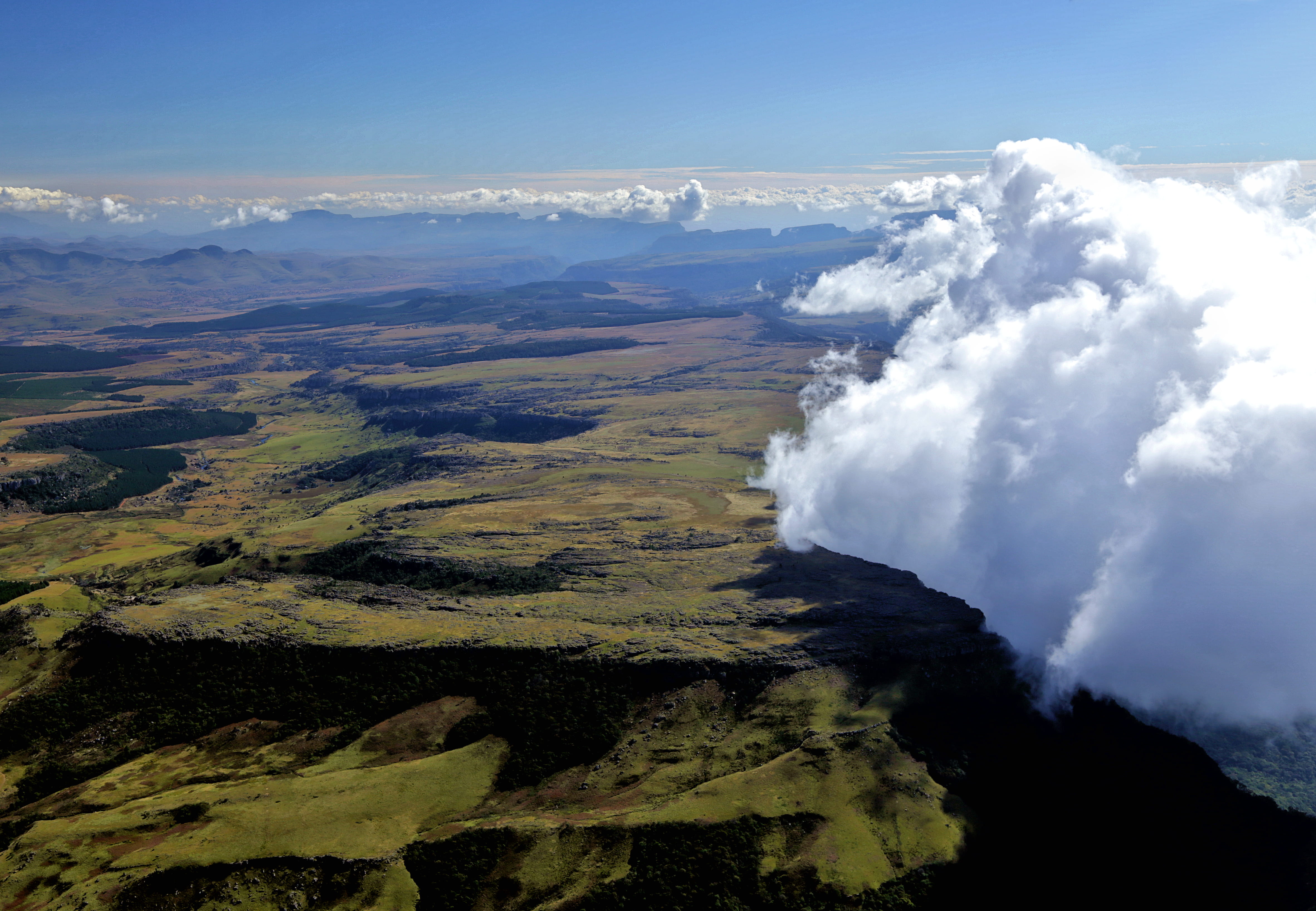 mpumalanga, cloudscape, landscape, 4K, mountain, outdoors, no people, tranquil scene, sky, cloud - sky, panorama, escarpment, south africa, environment, HD Wallpaper