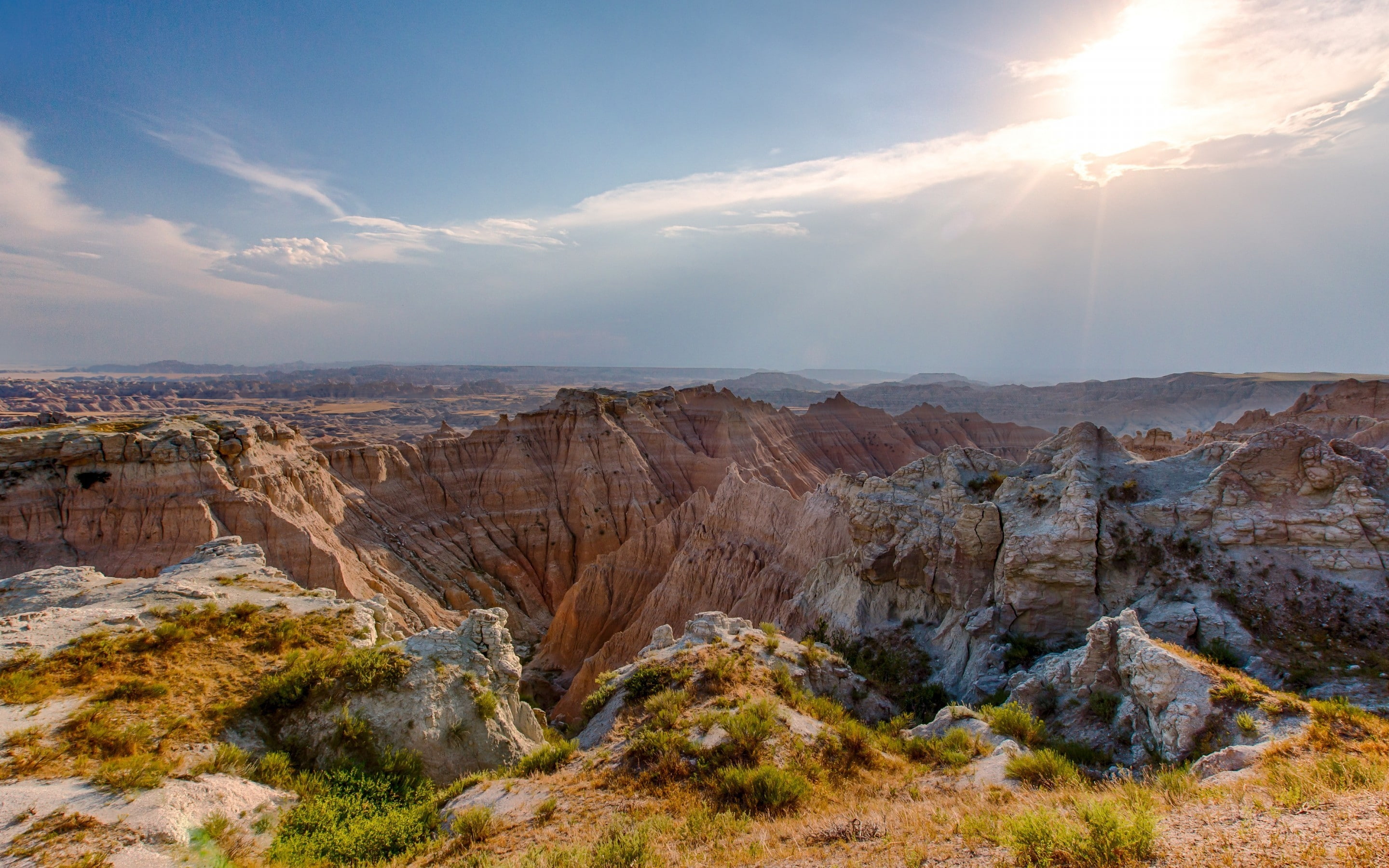 park, landscape, national, rocks, badlands, 2K, HD Wallpaper