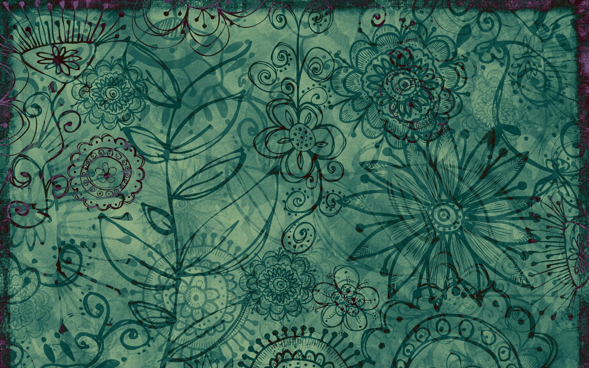 marbled effect, pattern, old, wall - building feature, backgrounds, green color, abstract, full frame, gothic style, textile, no people, antique, HD Wallpaper