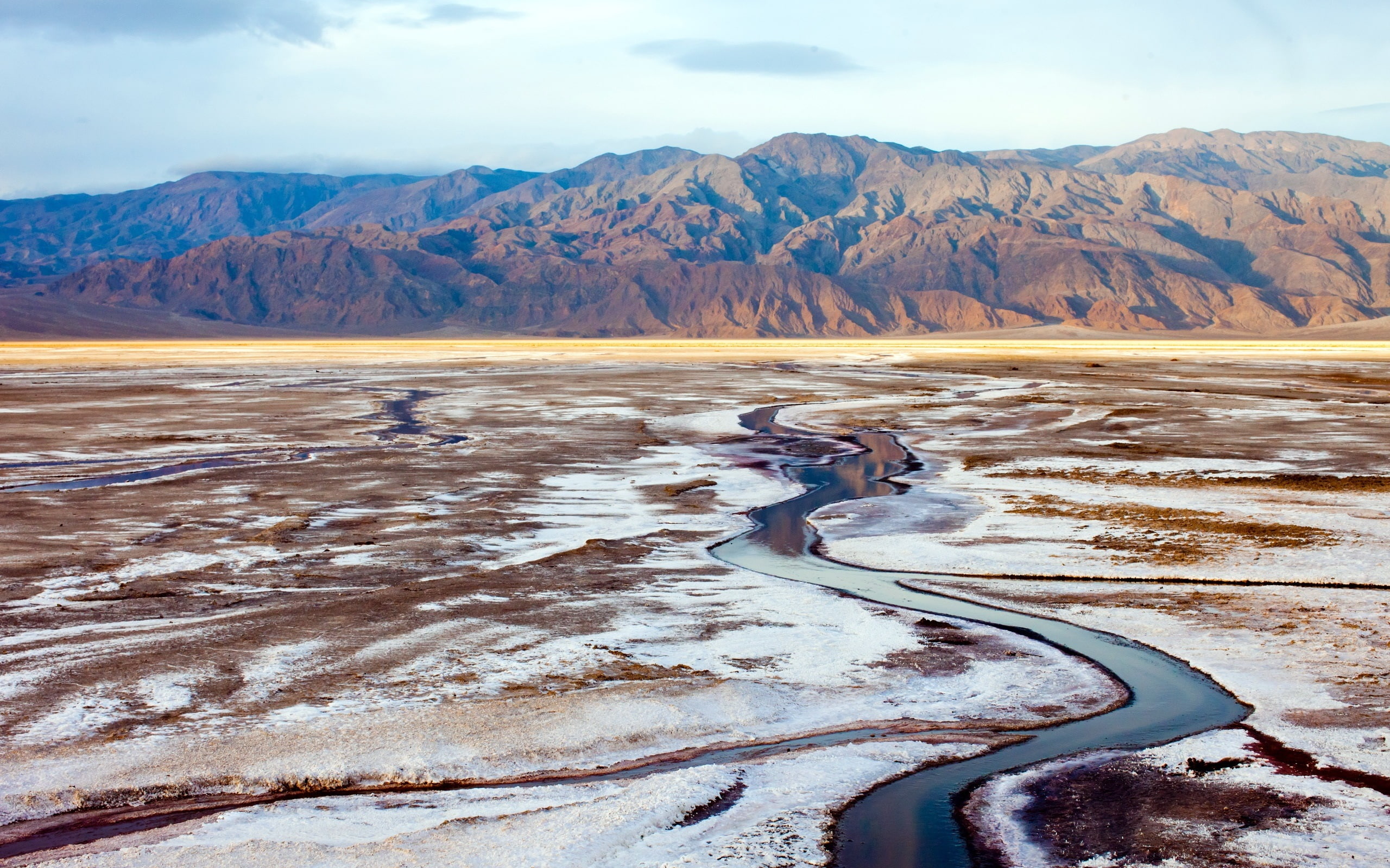 USA, Park, Lake, Death, California, Valley, Mountains, Salt, National, 2K, HD Wallpaper