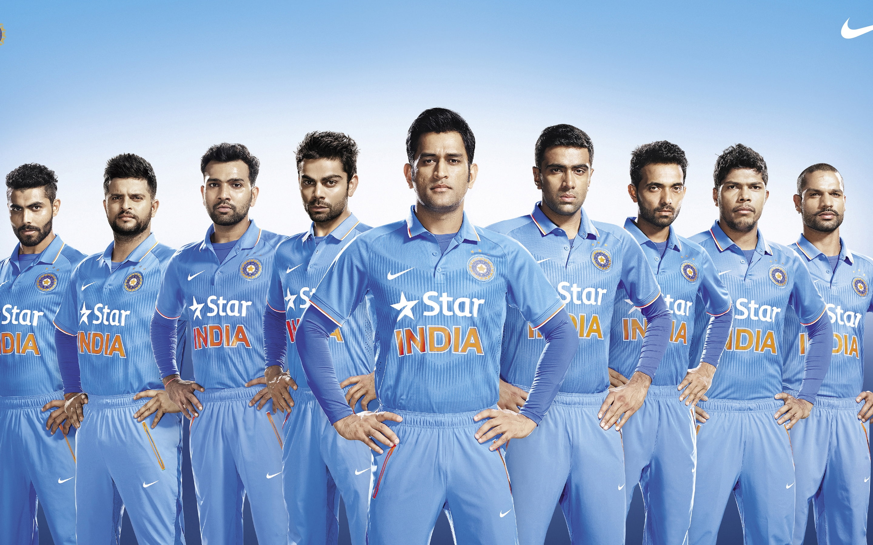 india, pose, 2K, nike, cricket, team, squad, HD Wallpaper