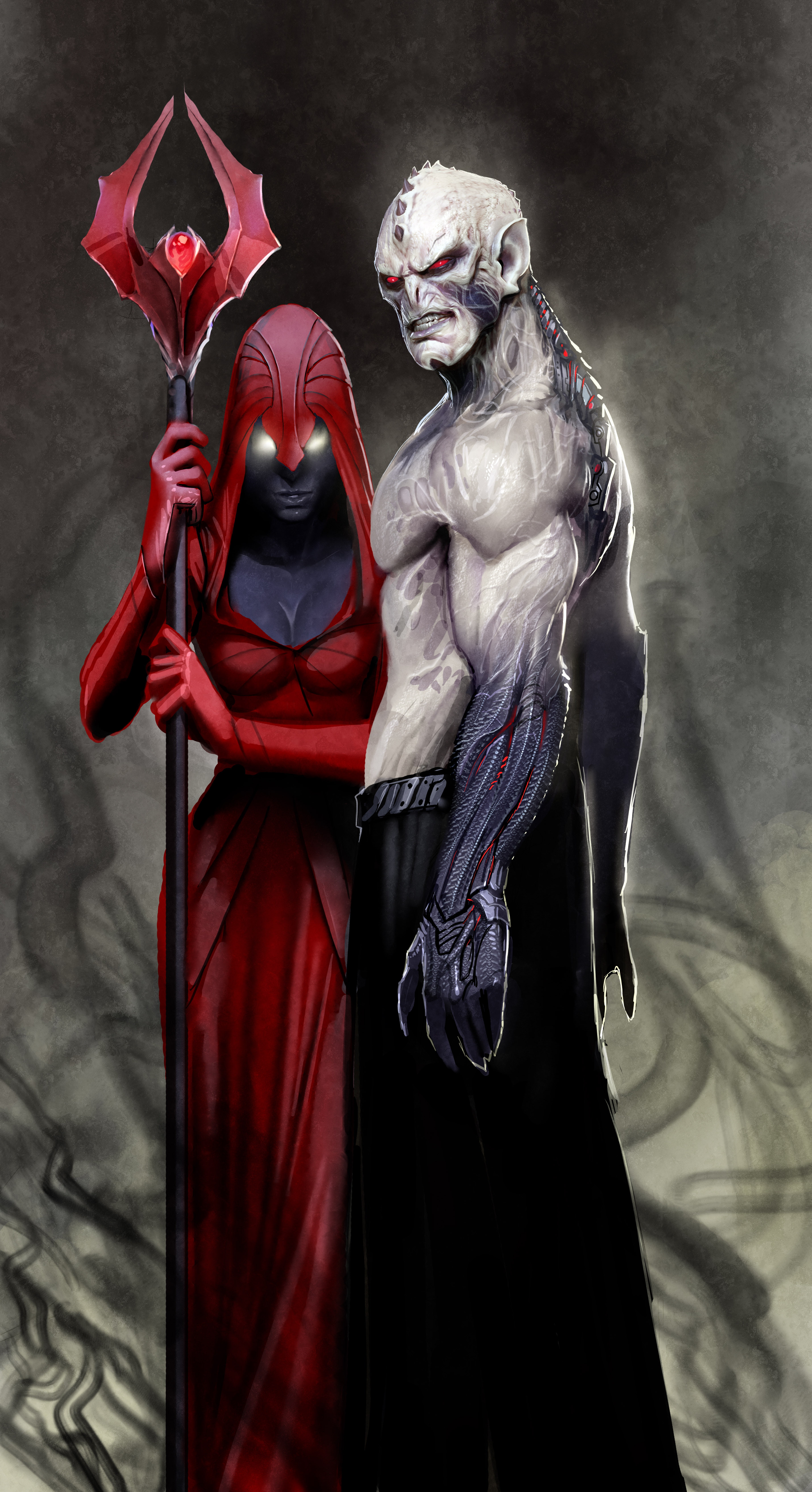 Hordak, Shadow Weaver, human body part, bone, He-Man and the Masters of the Universe, science, indoors, security, red, strength, emotion, people, 5K, fear, Phone HD Wallpaper