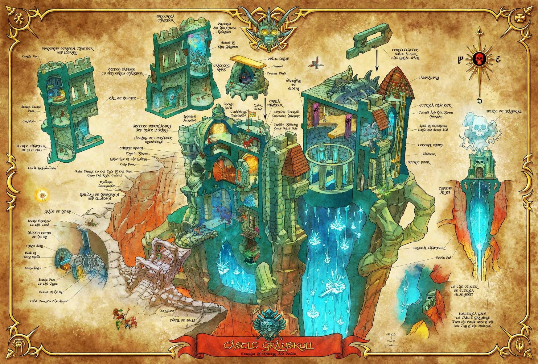 castle, 720P, he, man, Greyskull, HD Wallpaper