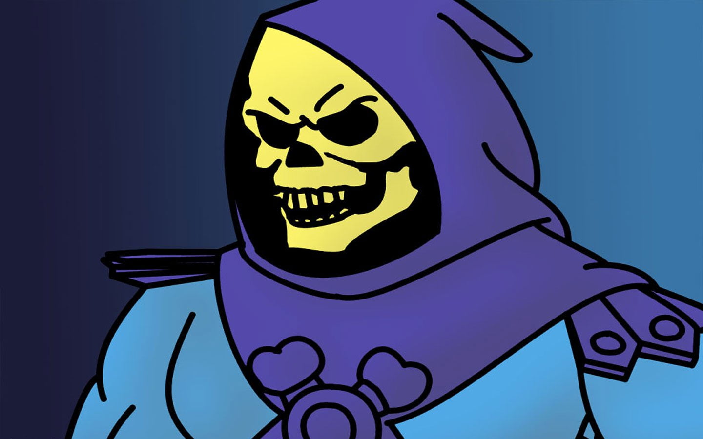 warning sign, no people, sign, animal wildlife, outdoors, day, yellow, 720P, male likeness, nature, He-Man, blue, representation, communication, Skeletor, HD Wallpaper