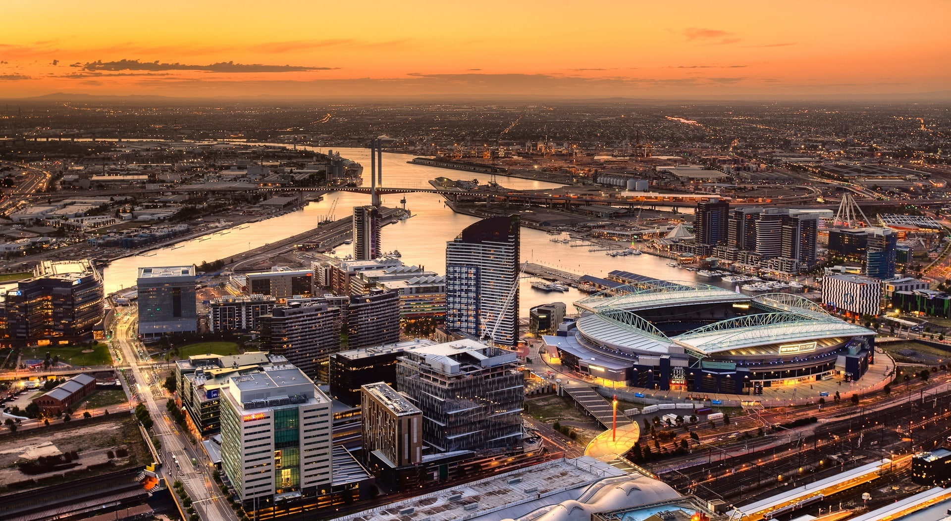 travel destinations, no people, high angle view, Stadium, residential district, concrete, View, spire, architecture, building exterior, outdoors, building, HD Wallpaper