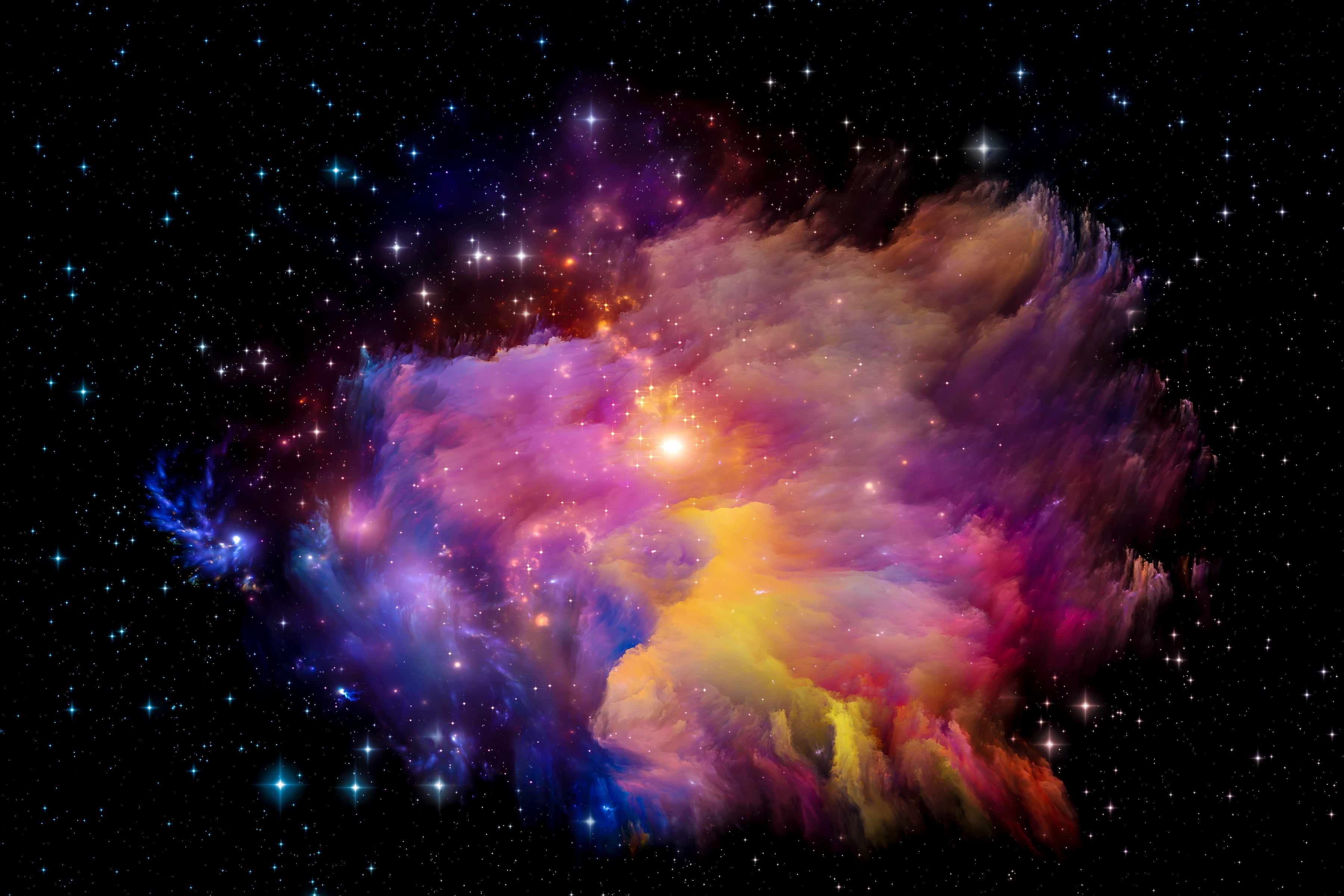galaxy, sky, black Color, astronomy, blue, beauty in nature, glowing, science, cloud - sky, planet - Space, Universe, vibrant Color, luminosity, nebula, HD Wallpaper