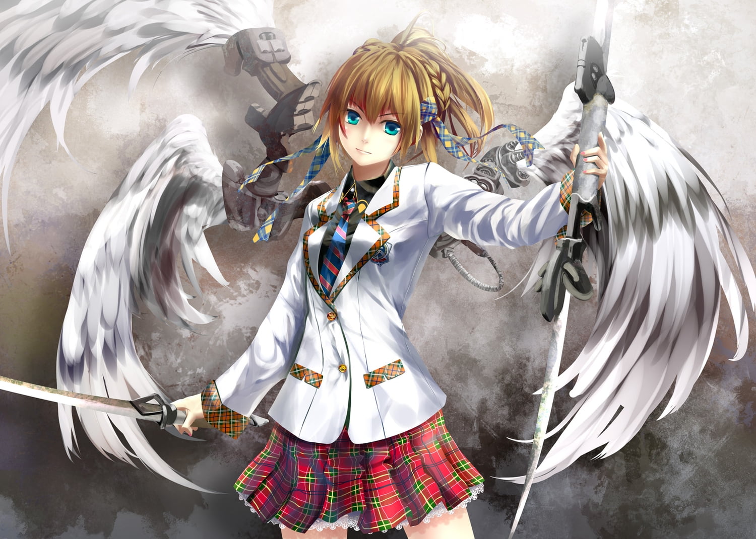 skill, blonde, hairstyle, leisure activity, horse, three quarter length, lifestyles, 720P, performance, arms, standing, kouji, holding, character, origina, HD Wallpaper