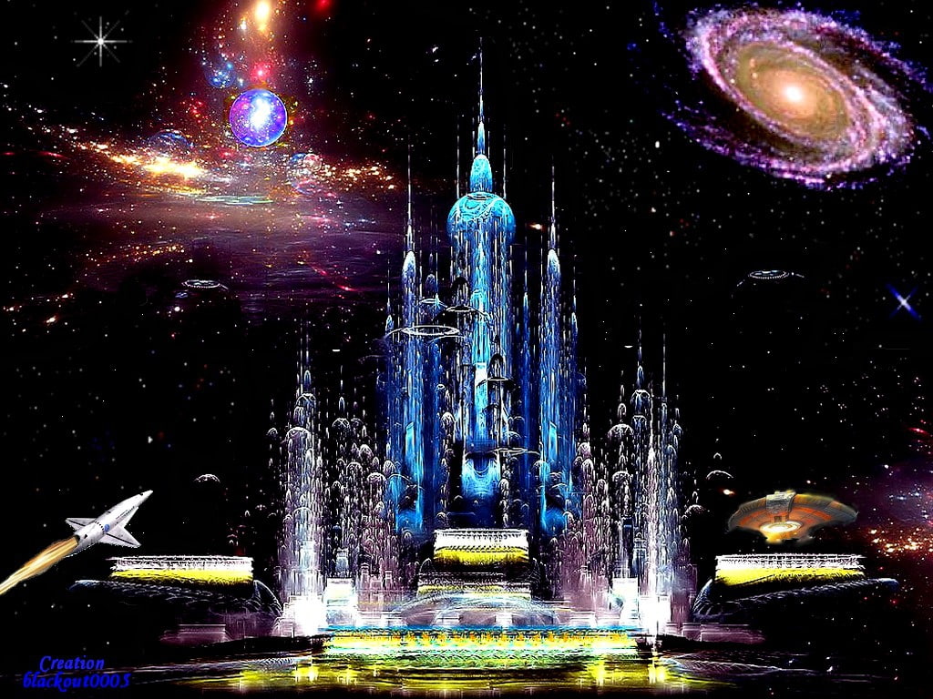 art, 480P, 2012, astral, God, Galaxies, hd, planets, Space, castle, HD Wallpaper