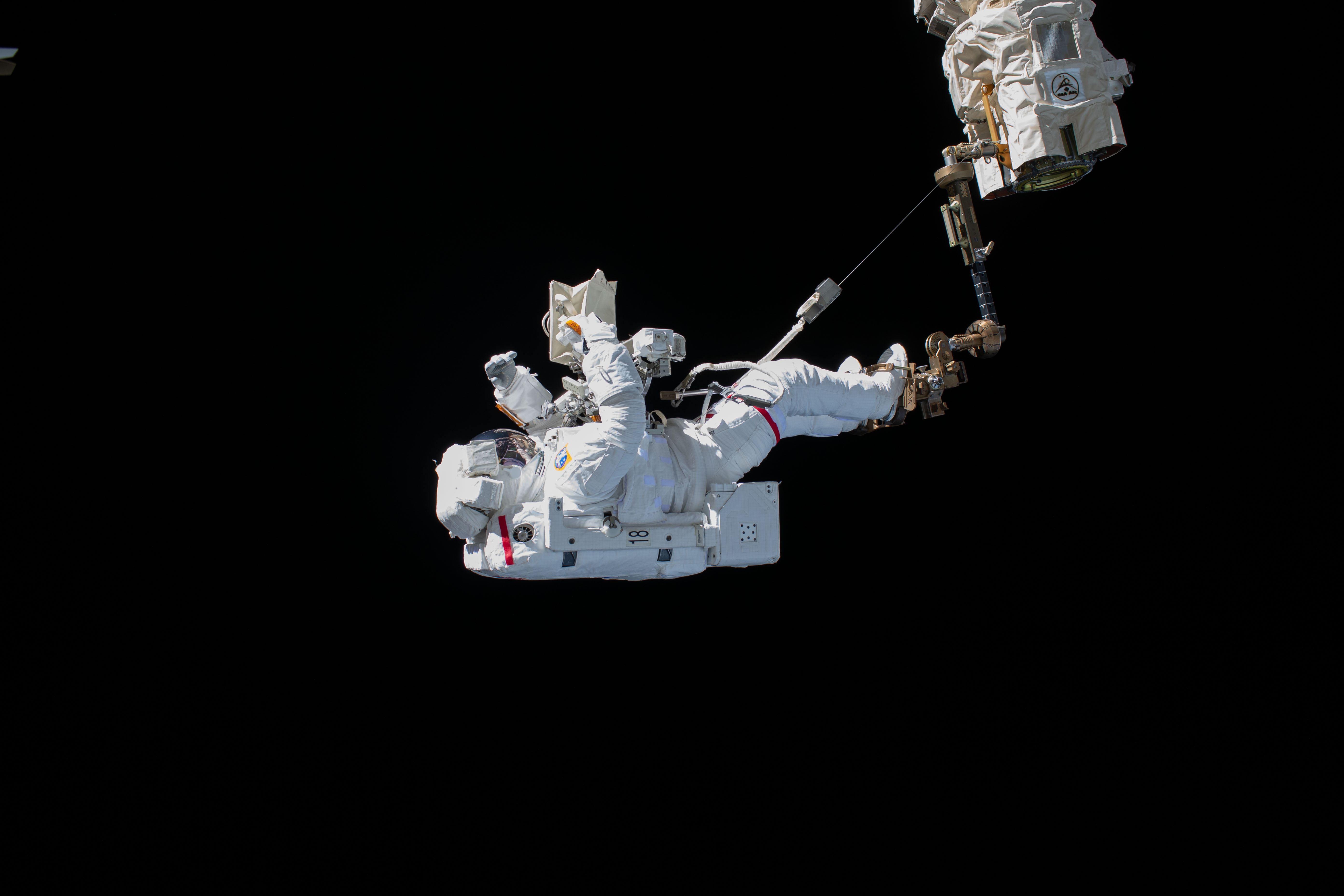 ESA, NASA, astronaut, Luca Parmitano, Canadarm2, 5K, spacesuit, HD Wallpaper