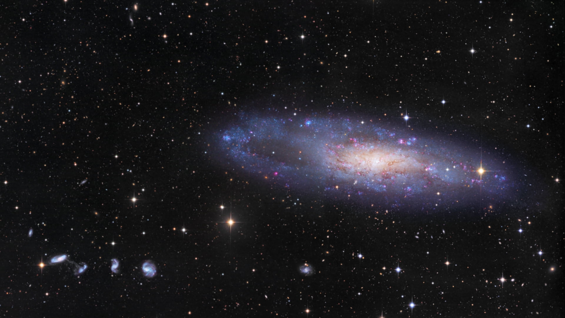 galaxy, Hubble Deep Field, space, stars, 1080P, HD Wallpaper
