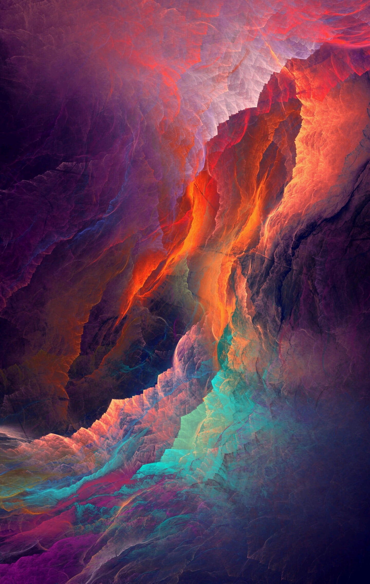 solid, flowing, desert, orange, rock - object, burning, water, heat - Temperature, rock, fractal, digital art, pattern, vibrant Color, motion, red, painting, Phone HD Wallpaper