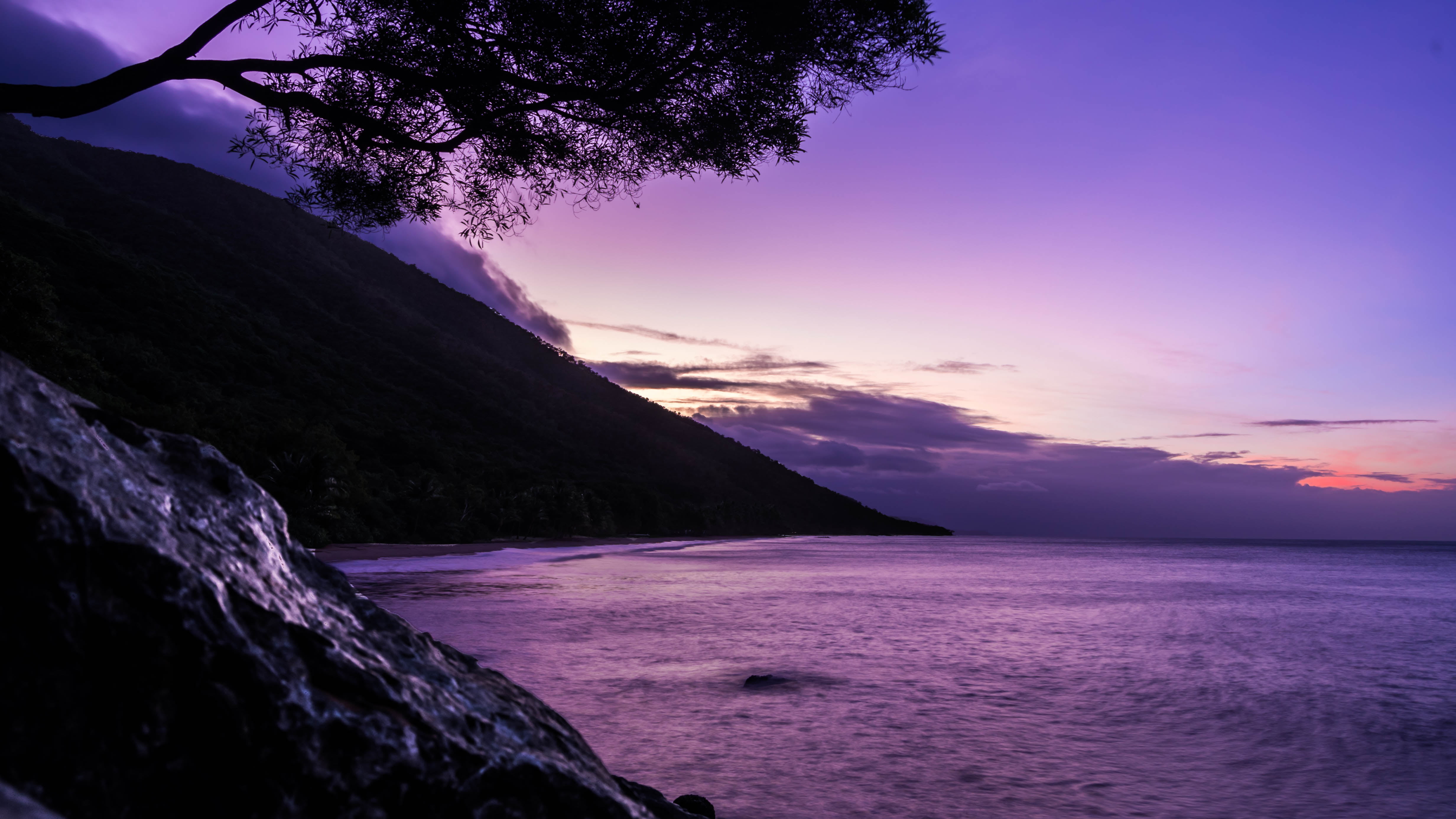 near, Australia, Port Douglas  Queensland, scenics, douglas, outback, photography, water, beach, mountain, port, 4K, trees, sky, sea, outdoors, nature, HD Wallpaper