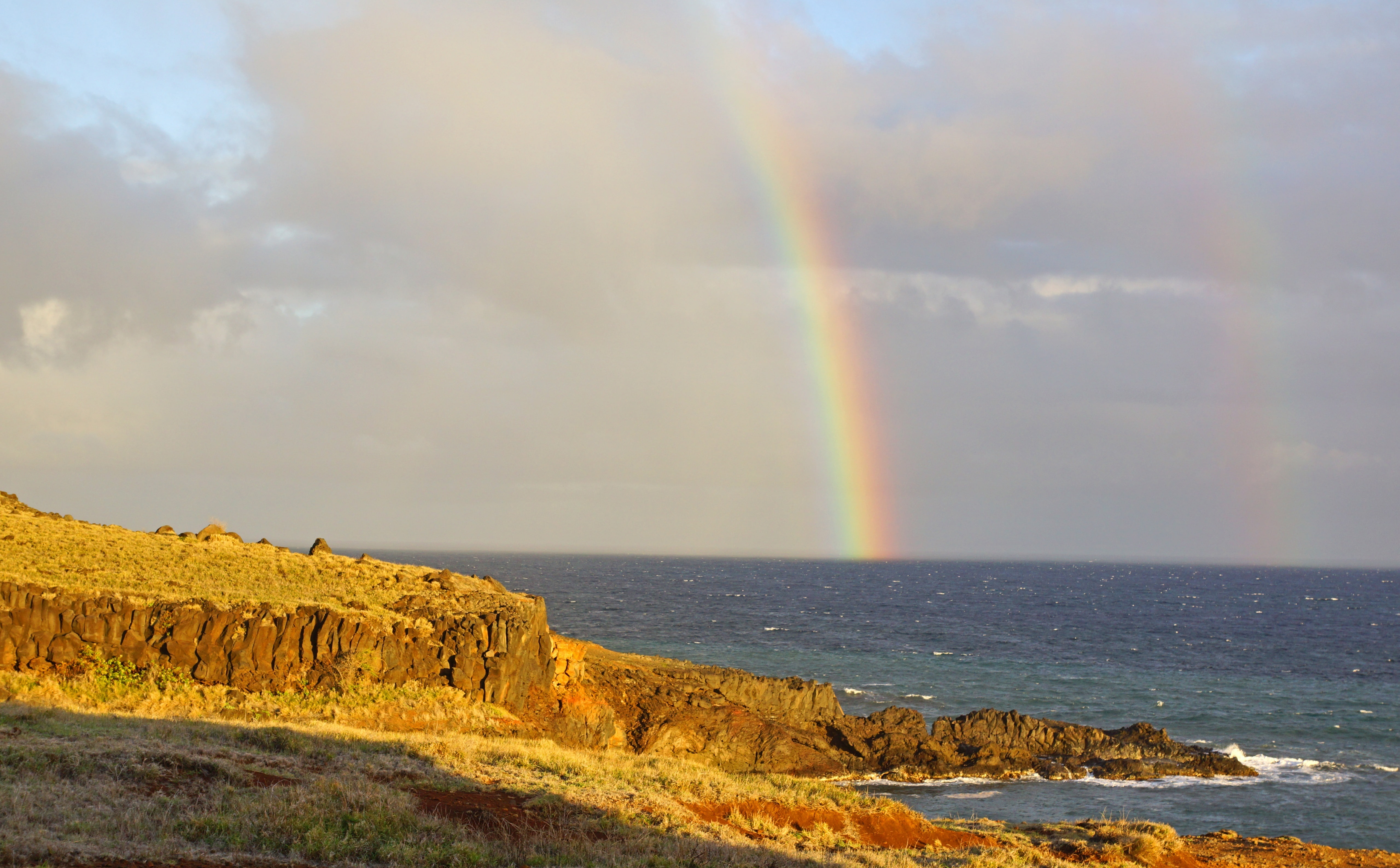 maui, bild, water, resolution, 5K, cloud - sky, foto, Island, nakulaahupuaa, rainbow, insel, hires, Islands, tranquil scene, Creative, Alpha, idyllic, HD Wallpaper