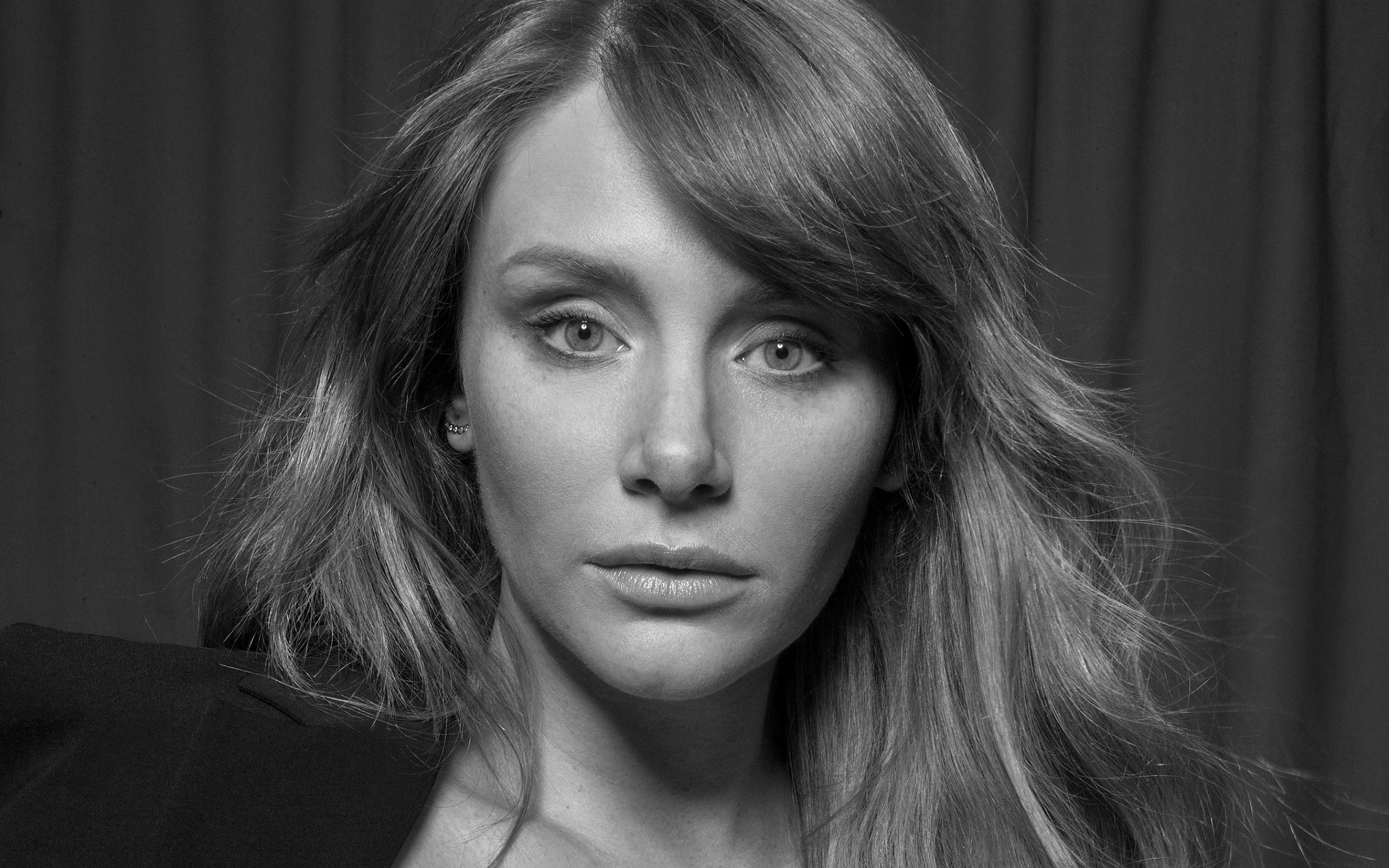 2K, Bryce Dallas Howard, monochrome, redhead, actress, HD Wallpaper