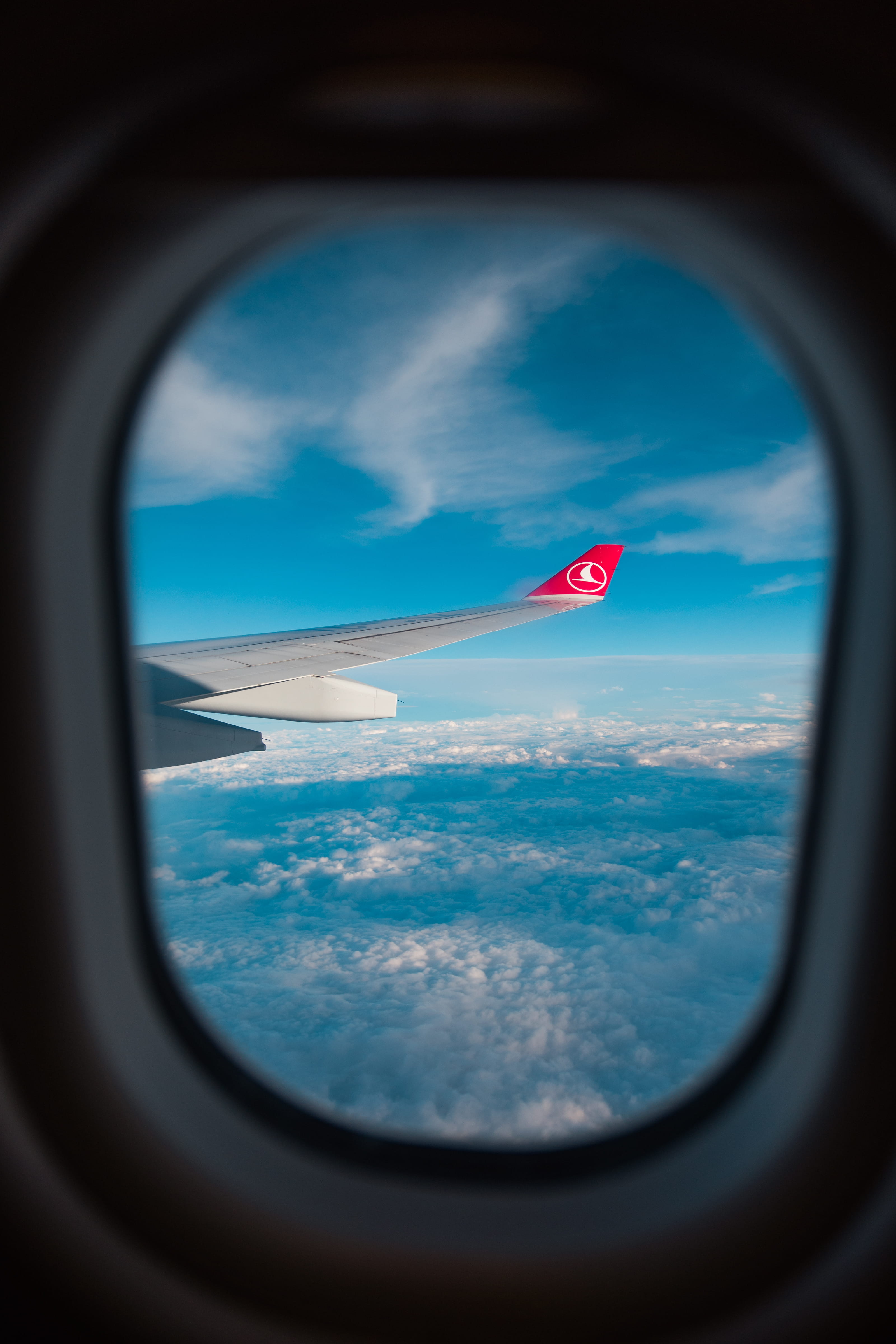 holiday, mid-air, scenics - nature, wing, outdoors, turkish airline, window, beauty in nature, red, s, photo, travel, nature, view, 4K, transportation, Phone HD Wallpaper