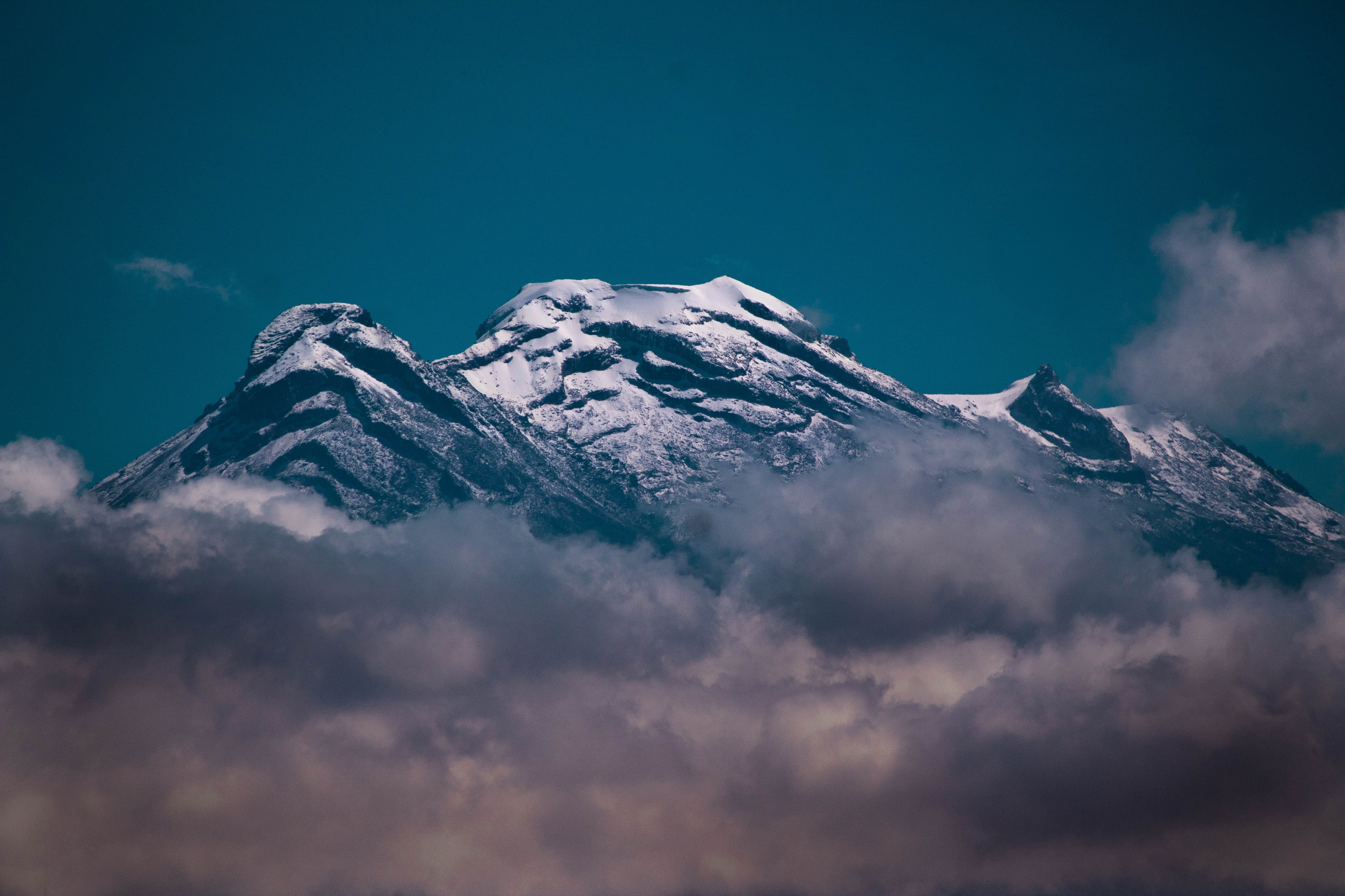 méxico, scenics - nature, iztaccíhuatl, landscape, cold temperature, winter, sky, volcano, cloud - sky, no people, mountain, tranquility, covered, travel destinations, HD Wallpaper