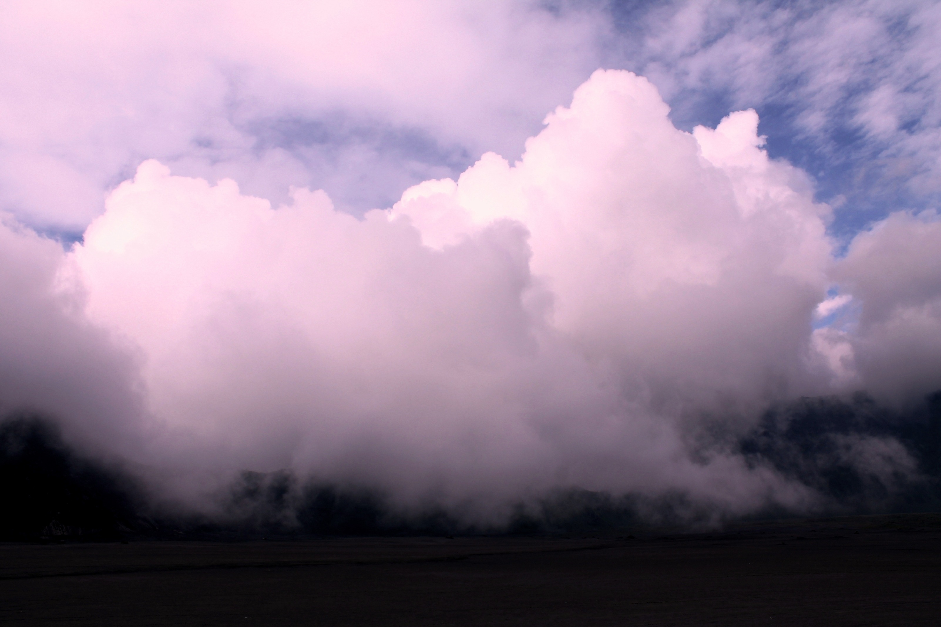 smoke - physical structure, indonesia, backgrounds, mountains, tree, cloudscape, mountain, beautiful, power in nature, landscape, tranquil scene, white, HD Wallpaper