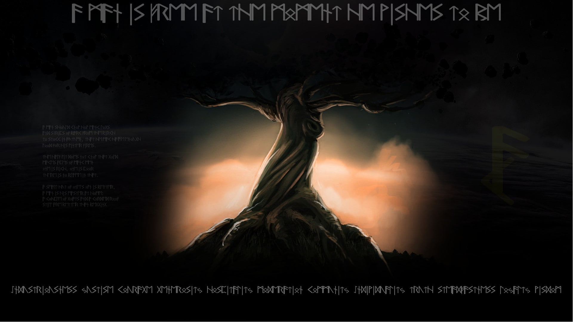 1080P, asatru, Yggdrasil, Norse mythology, HD Wallpaper