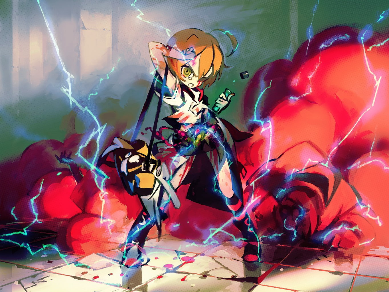 lightning, Fantasy Battle, elixir, anime, Etrian Odyssey, 720P, fire, HD Wallpaper