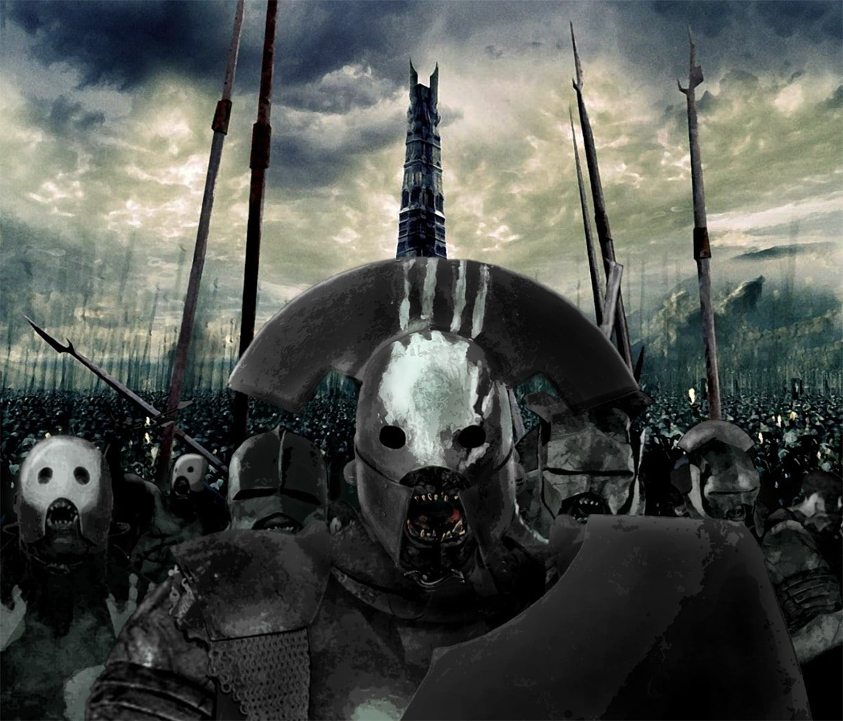 The Lord Of The Rings, art and craft, nature, architecture, sky, cloud - sky, no people, 480P, Uruk hai, Isengard, horror, sculpture, representation, skeleton, HD Wallpaper