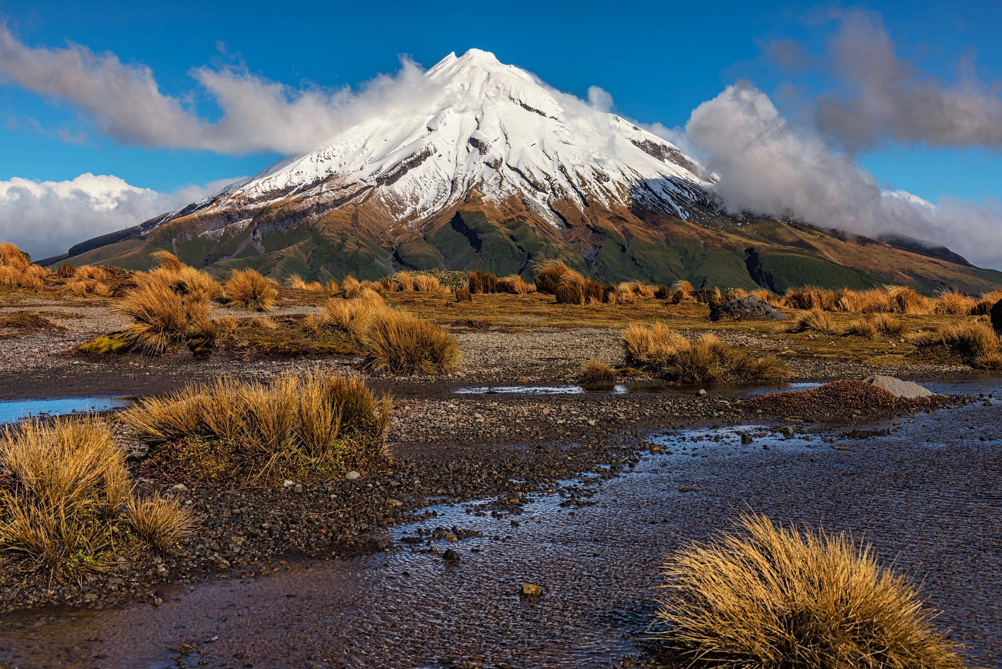 Taranaki, mountain, New Zealand, 1080P, HD Wallpaper