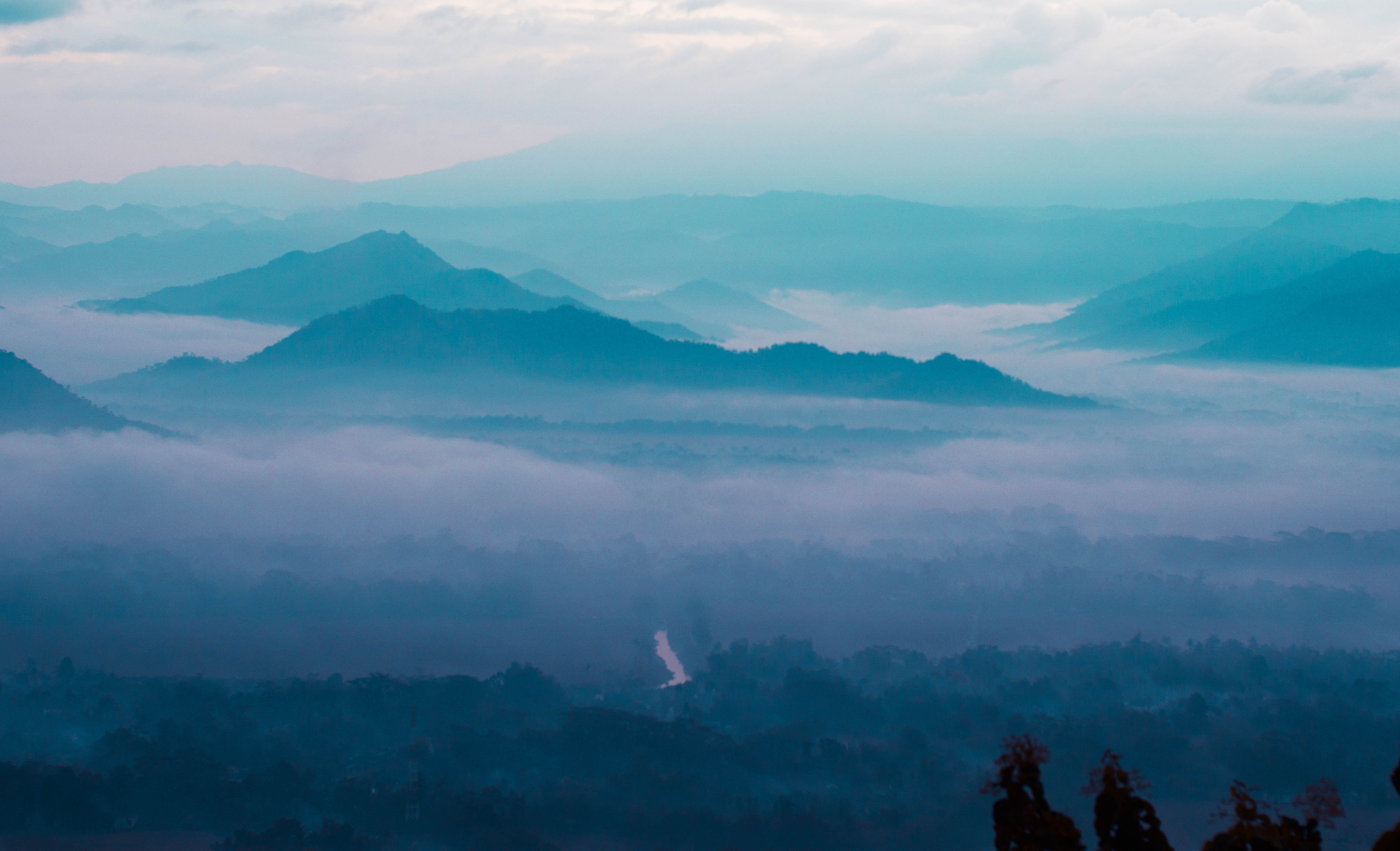 day, plant, 5K, mountain range, cloud - sky, non-urban scene, indonesia, sky, no people, tree, mountain, nature, landscape, scenics - nature, outdoors, HD Wallpaper