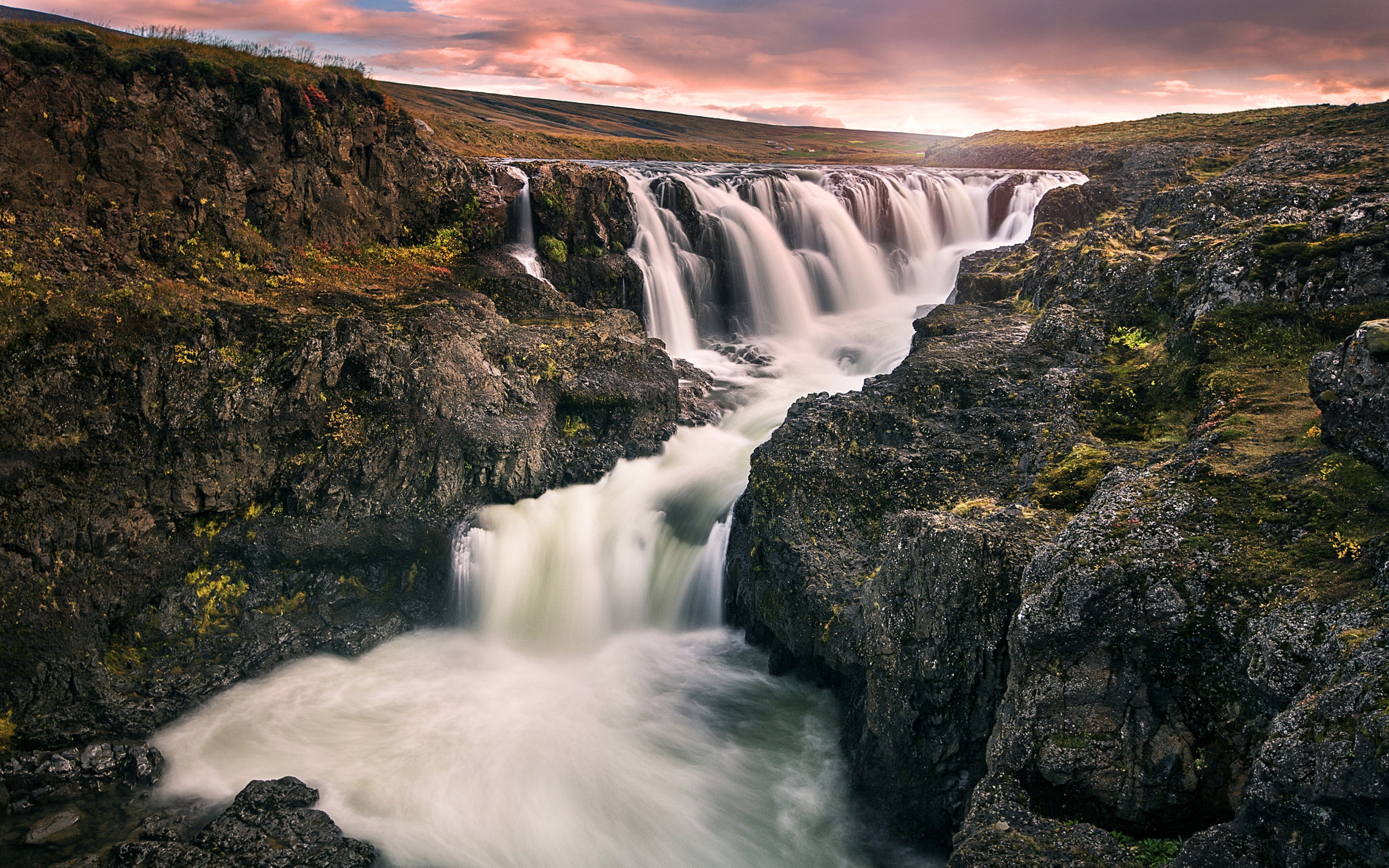 4K, mobile, k, desktop, iceland, laptop, tablet, northern, ultra, kolugljufur, phones, waterfalls, computers, hd, part, HD Wallpaper