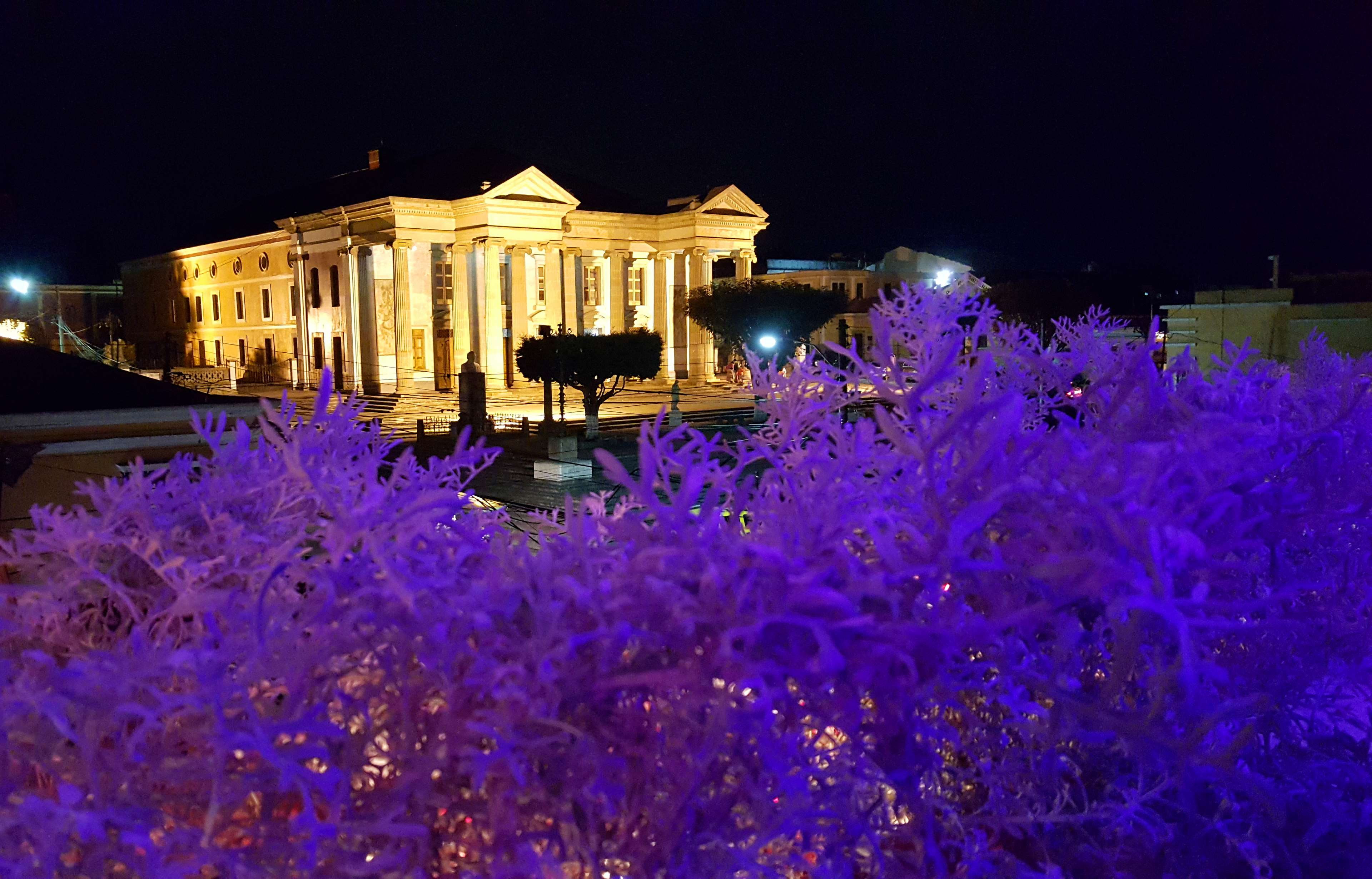 tourism, 4K, flower, history, night, built structure, flowering plant, xela, nature, celebration, city, theater, purple, plant, quetzaltenango, guatemala, HD Wallpaper