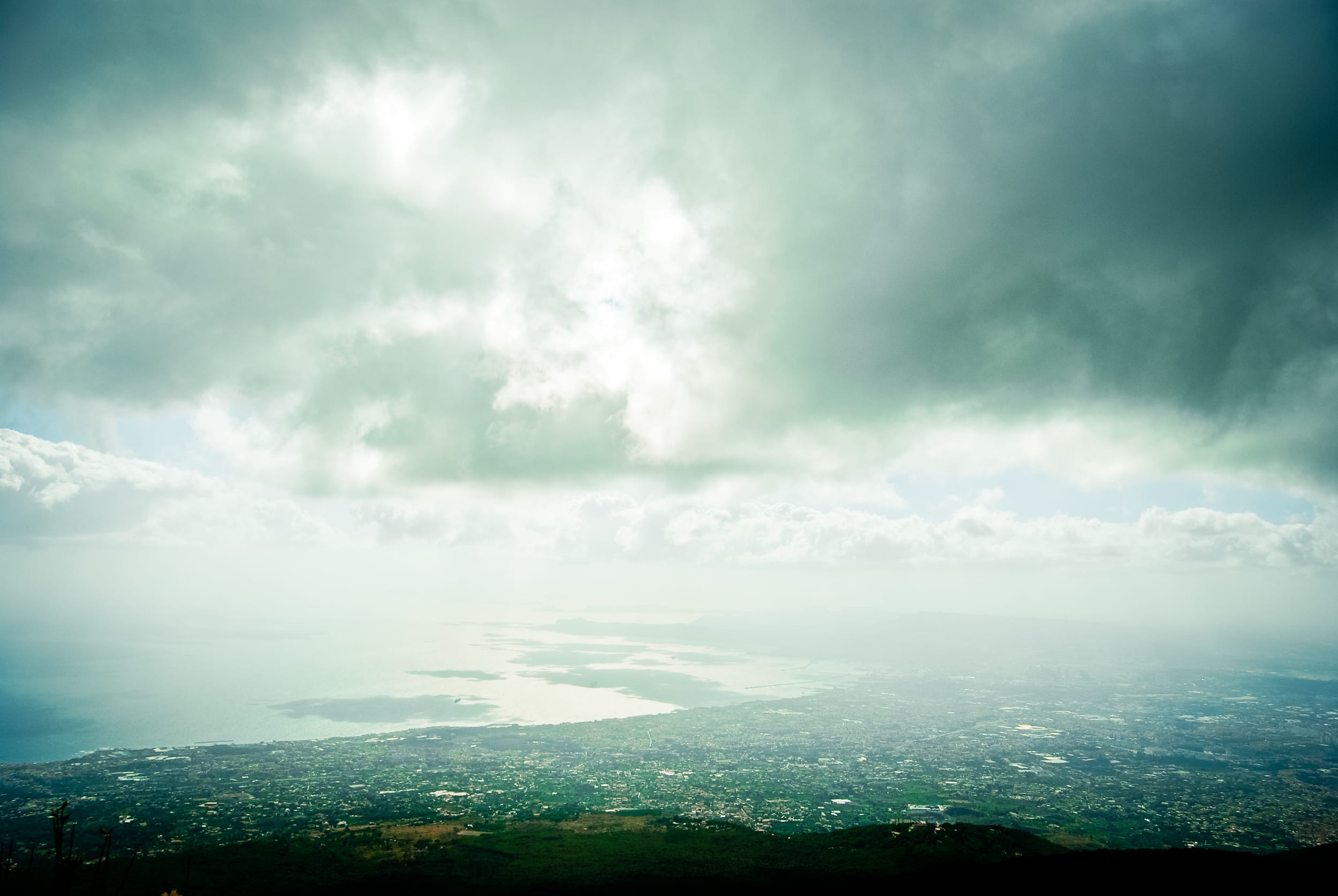 outdoors, horizon, day, no people, moutnain, cloud - sky, sea, vesuvio, nature, sky, non-urban scene, tranquil scene, beauty in nature, landscape, tranquility, HD Wallpaper