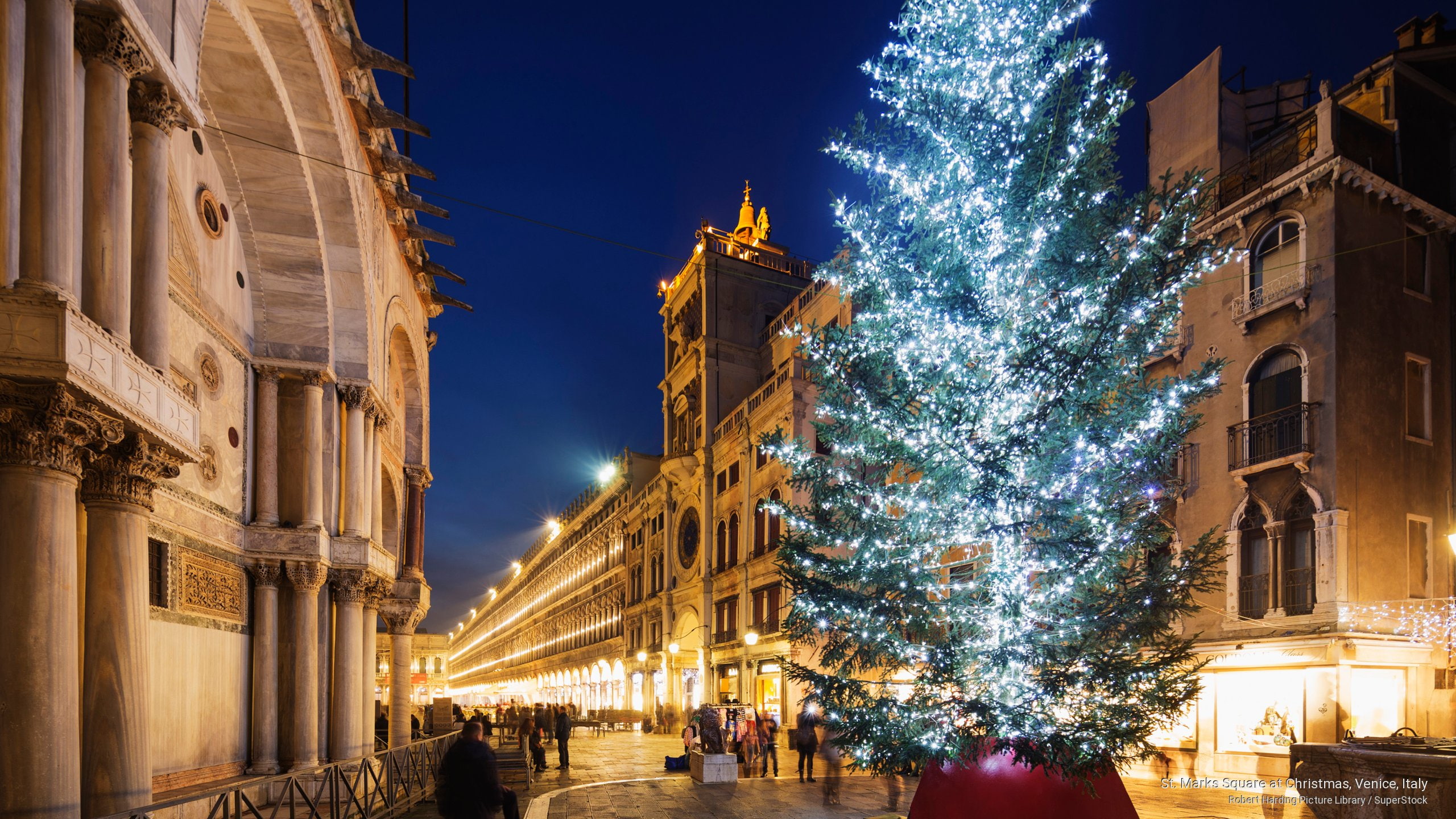italy, venice, christmas, Holidays, st, marks, 2K, square, HD Wallpaper