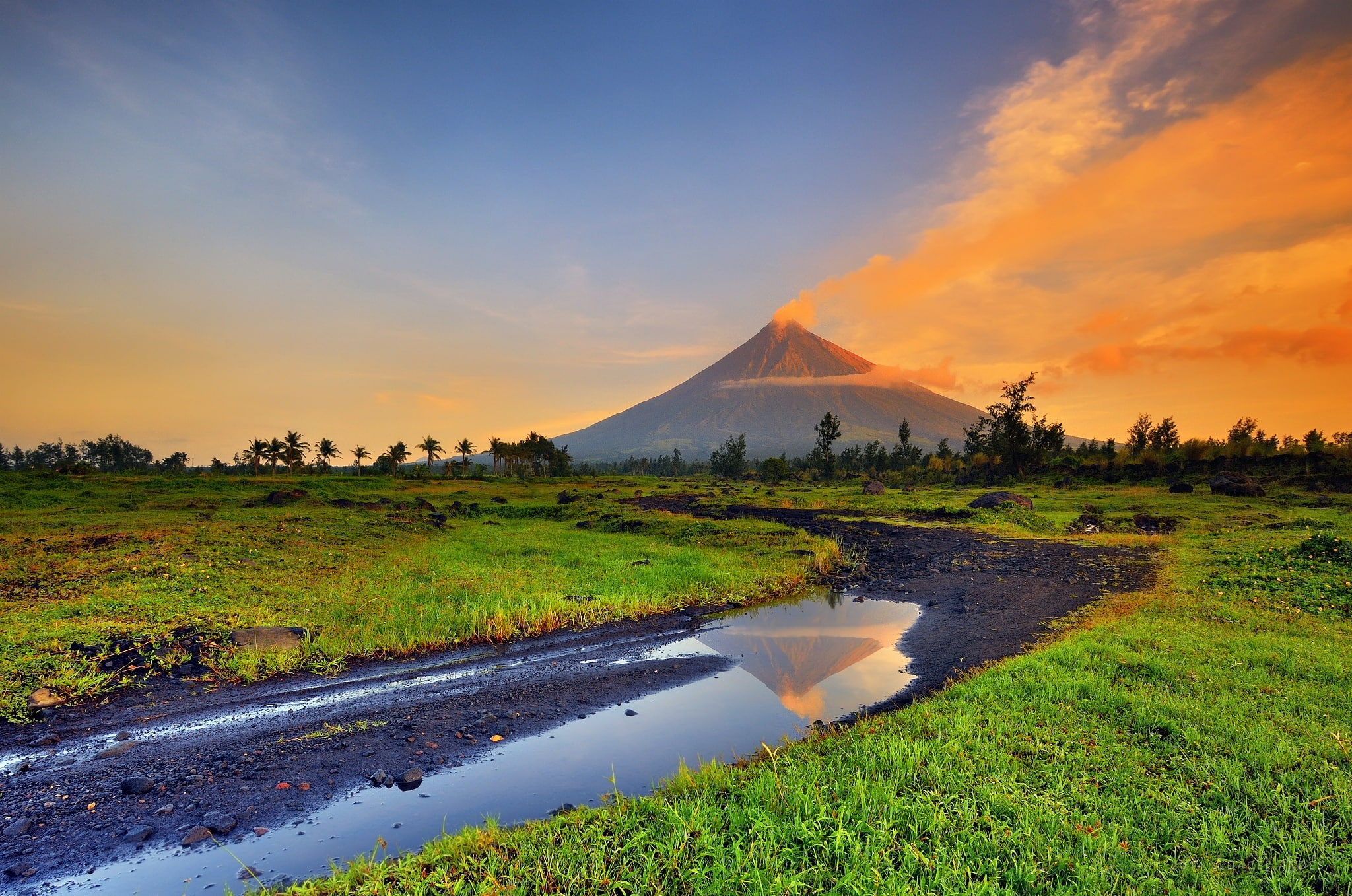 mayon, 1080P, park, volcano, HD Wallpaper