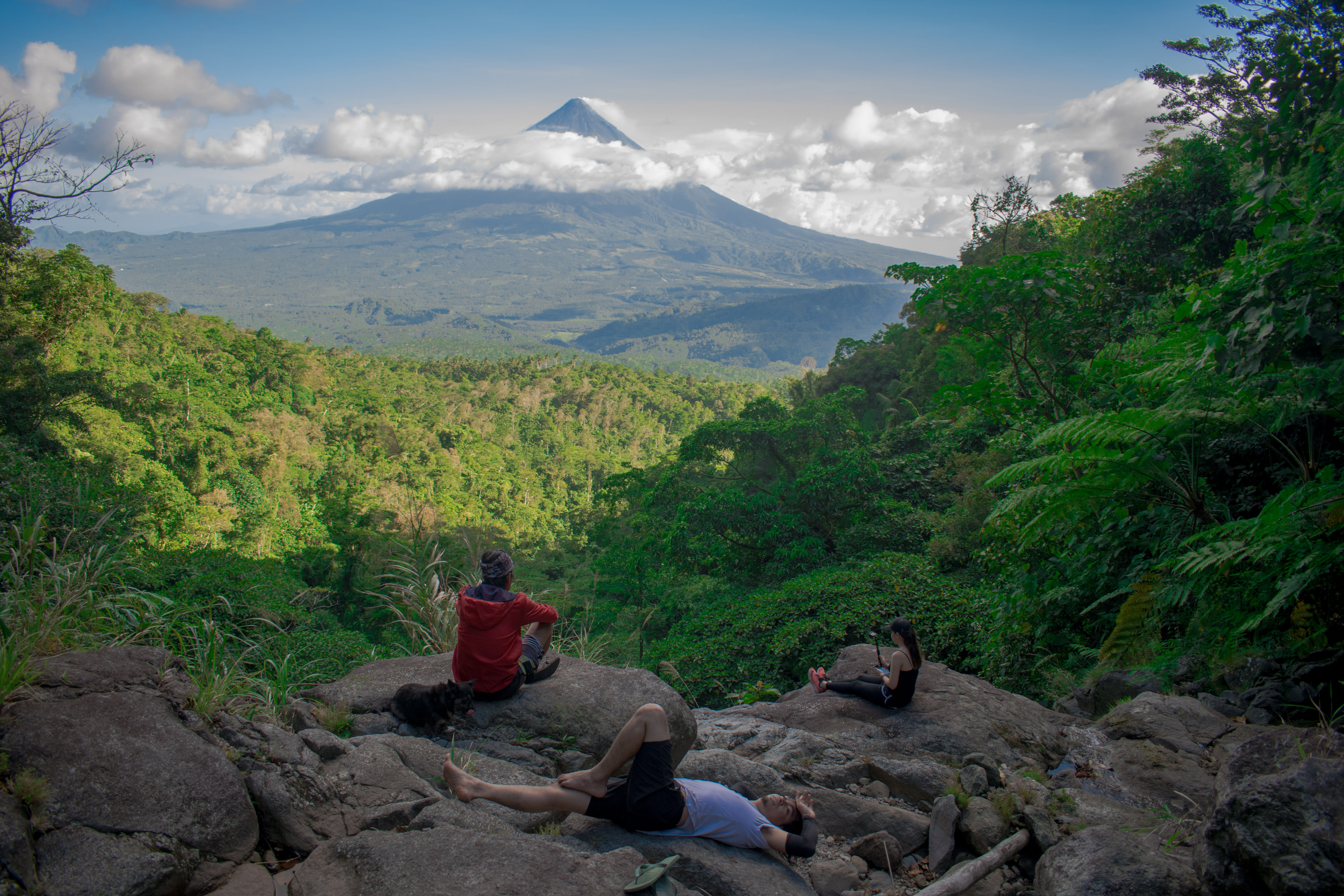 peak, plant, people, 5K, hike, formation, sitting, tourism, leisure activity, landscape, tranquil scene, bestfriends, scenic, Mayon Volcano, non-urban scene, HD Wallpaper