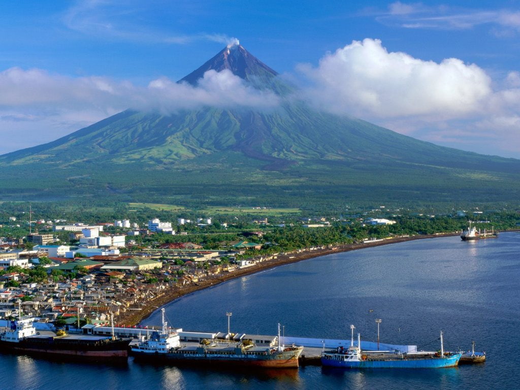 hd, mayon, 480P, mountains, art, mount, nature, philippines, HD Wallpaper