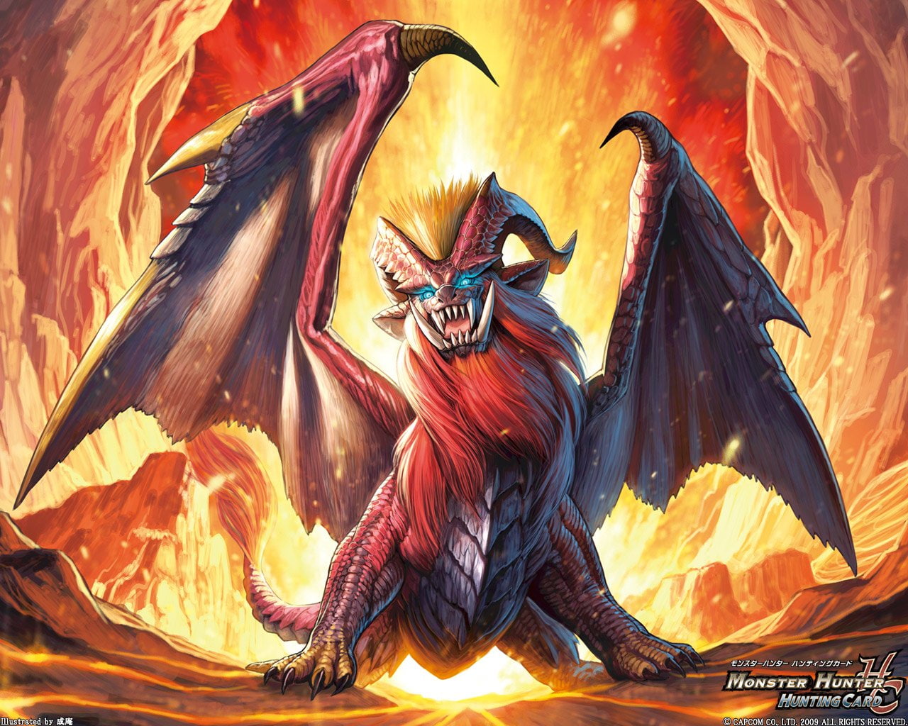 dragon, Video Game, Monster Hunter, 720P, red, Teostra (Monster Hunter), brow, HD Wallpaper