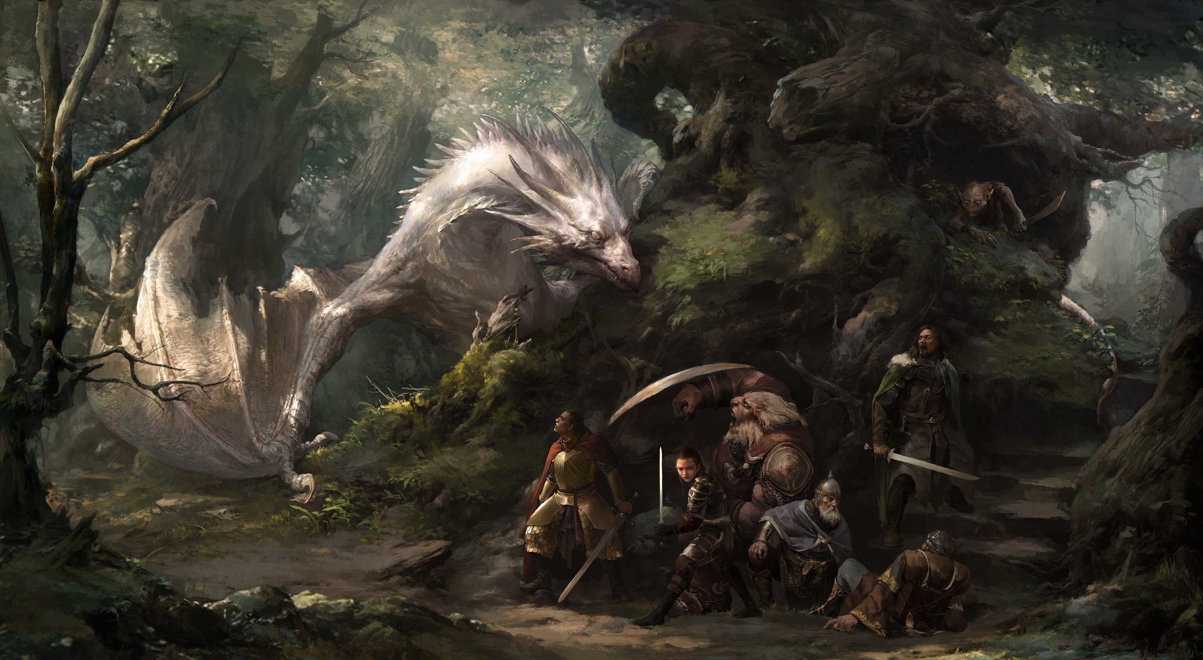 1080P, artwork, Wyvern, fantasy art, HD Wallpaper