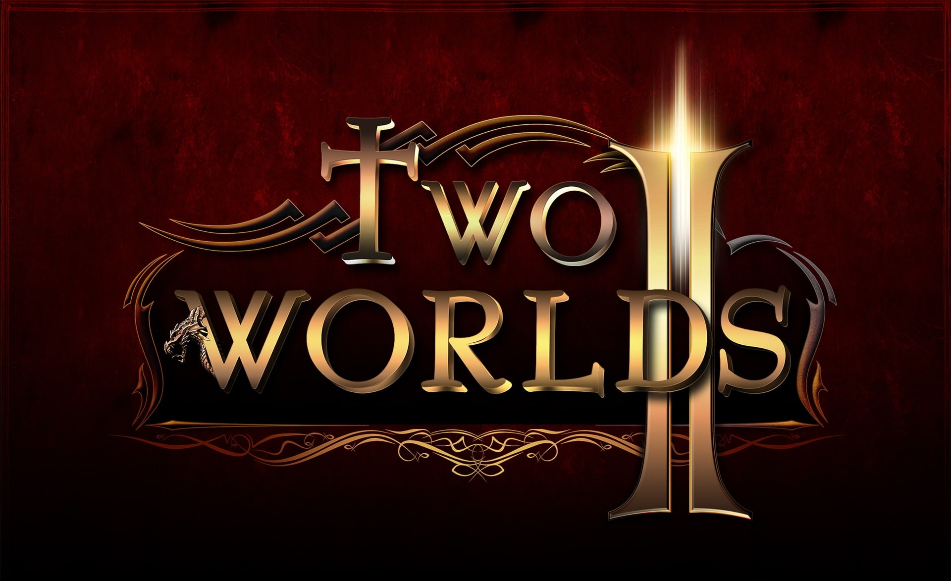 single word, no people, food and drink, capital letter, neon, red, Two Worlds, party - social event, two worlds ii game, two worlds 2, glowing, two, 1080P, HD Wallpaper