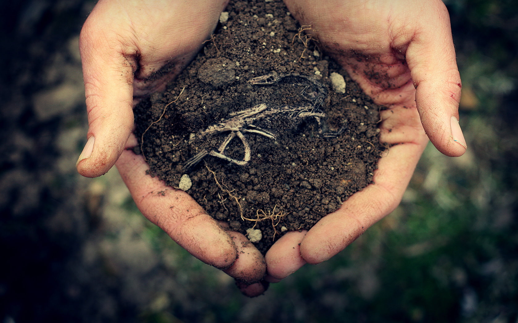 sand, black, hd, nature, 720P, soil, dirt, hands, HD Wallpaper