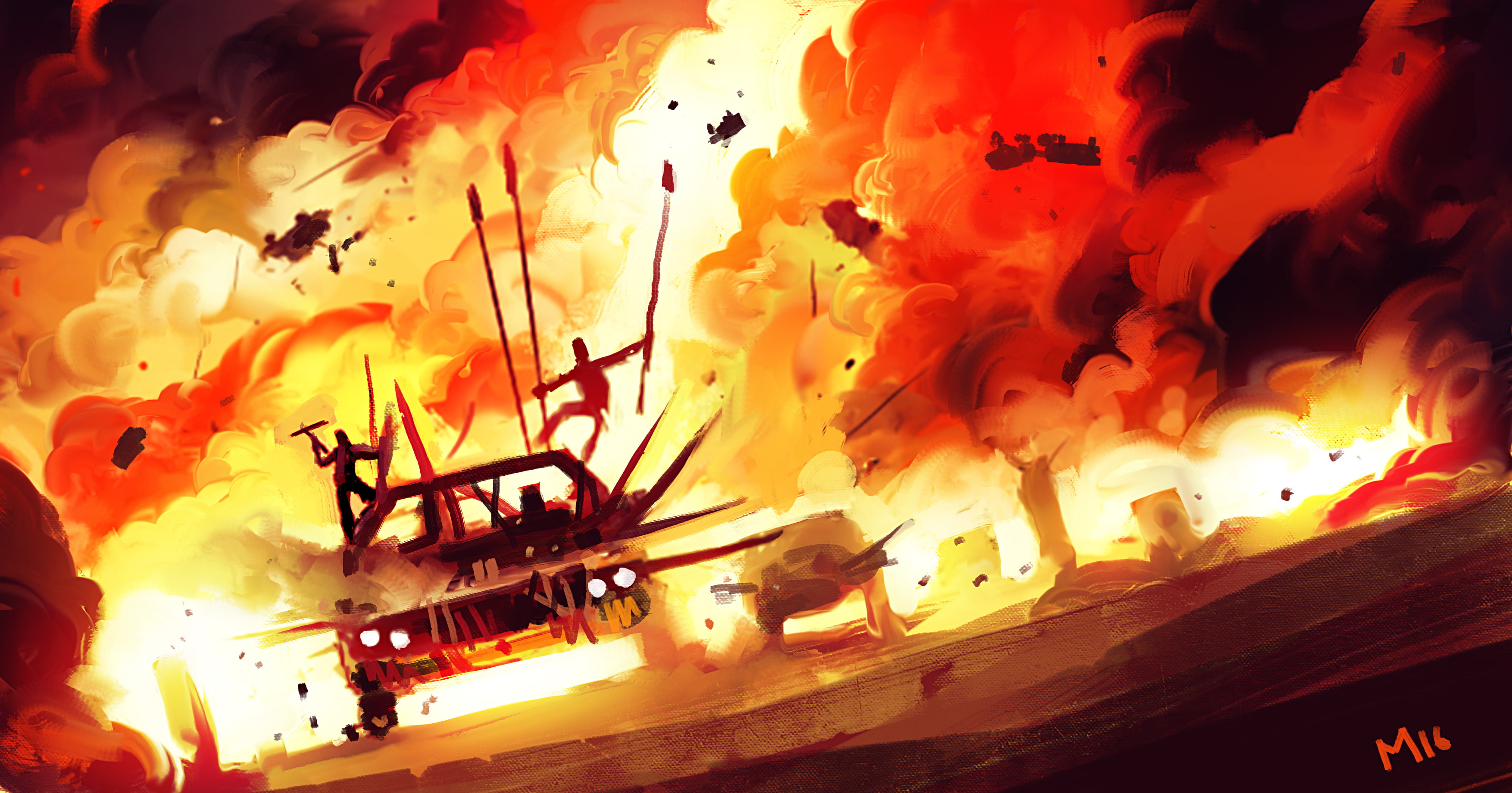 fury, max, smoke, artistic, car, road, 2K, mad, HD Wallpaper