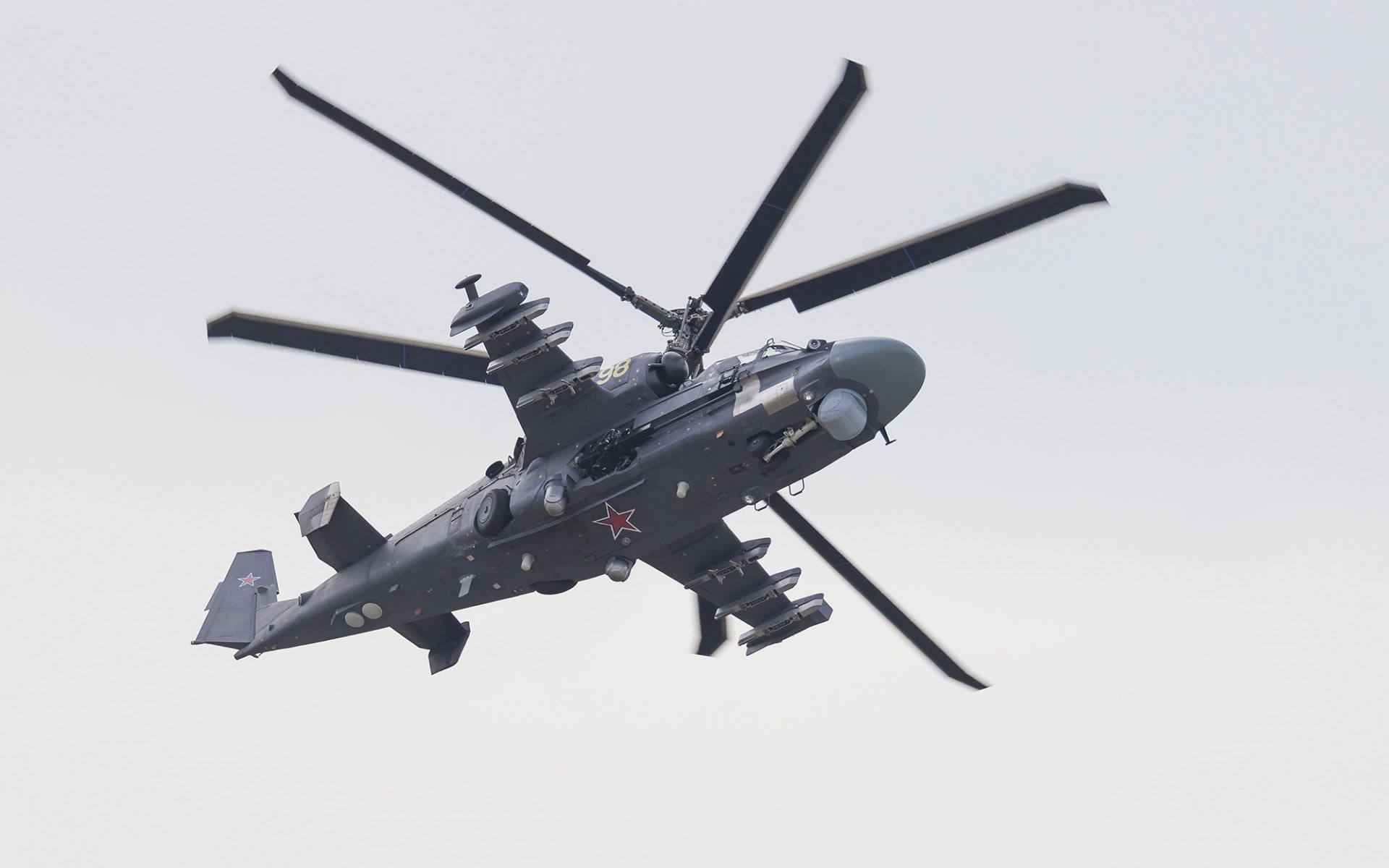 1080P, Russian Air Force, military, vehicle, helicopters, military aircraft, kamov ka-52, HD Wallpaper