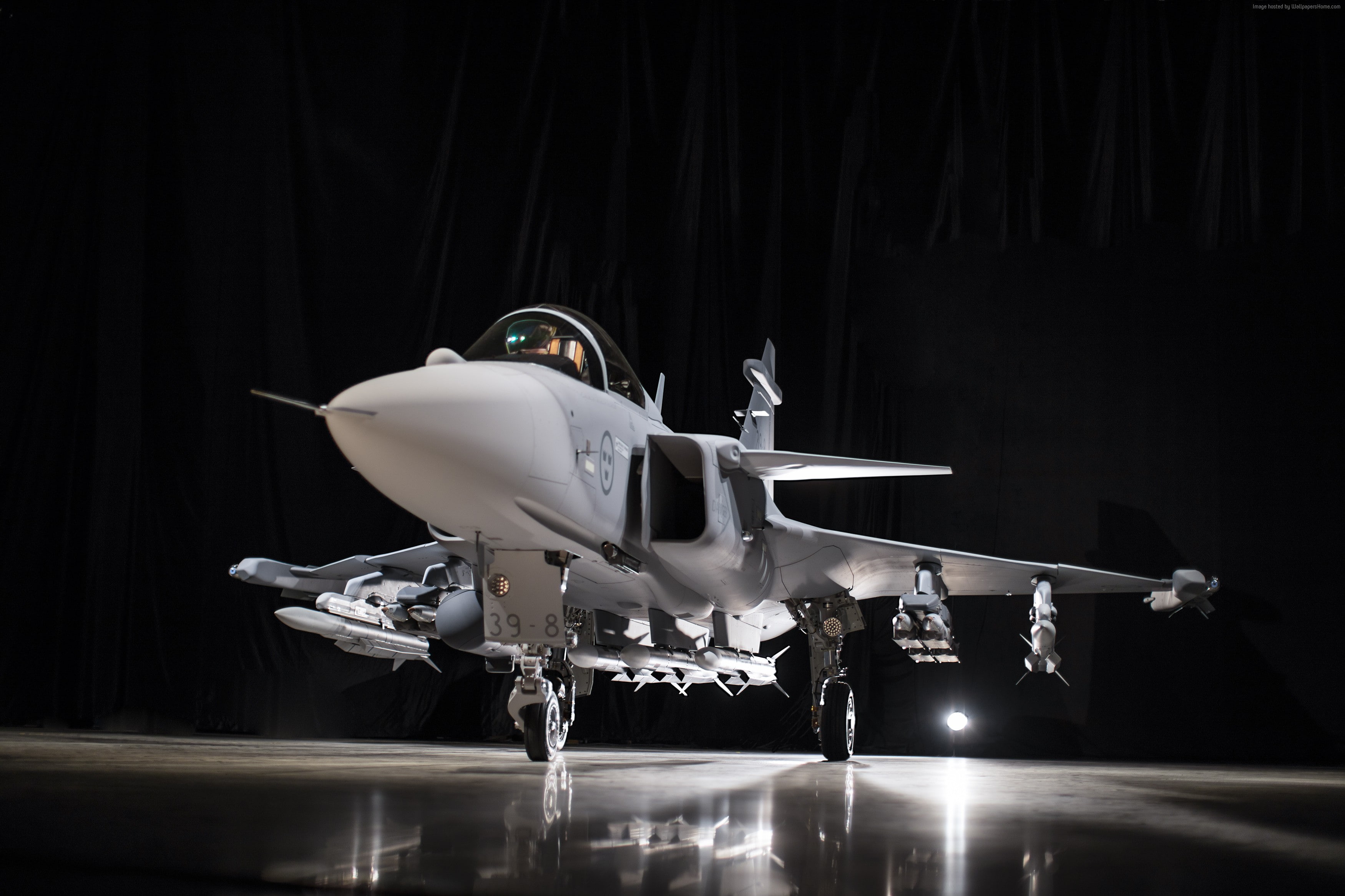 Swedish Air Force, JAS-39E Gripen, fighter aircraft, 2K, HD Wallpaper