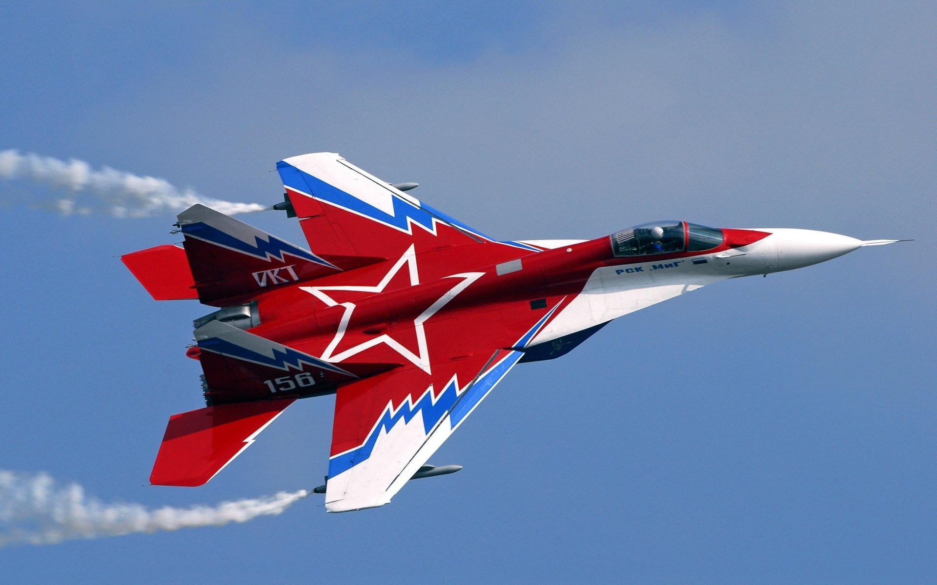 Mikoyan MiG-29, Military, Jet Fighters, Aircraft, plane, Jet Fighter, white, Air Force, Warplane, red, 1080P, jet, HD Wallpaper