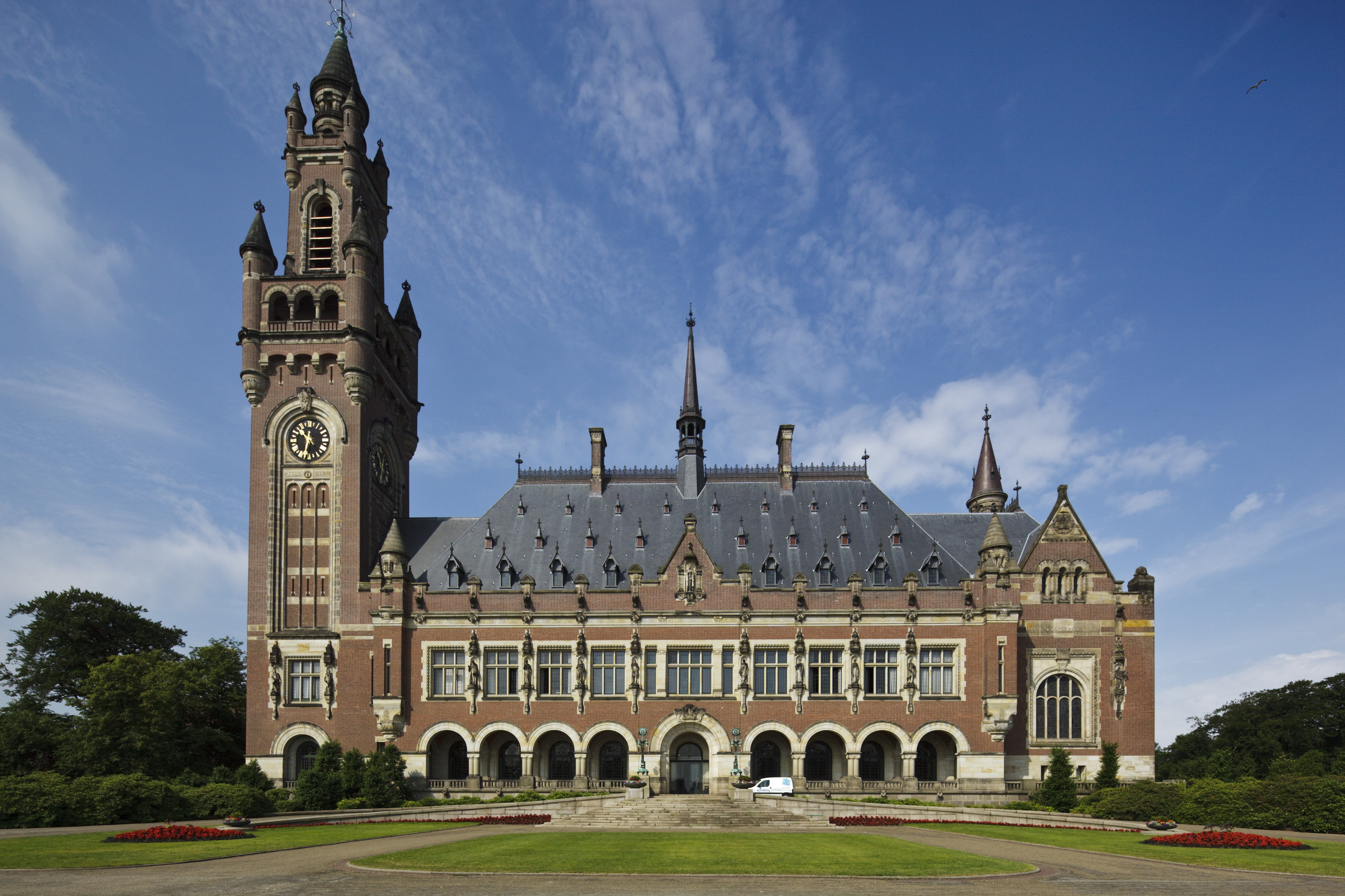 jardin, 5K, arquitectura, torres, palacio, HD Wallpaper