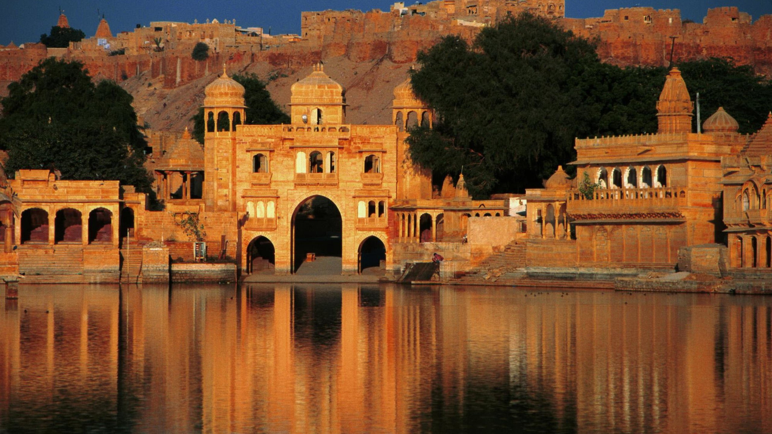 india, arquitectura, lago, 2K, palacio, HD Wallpaper