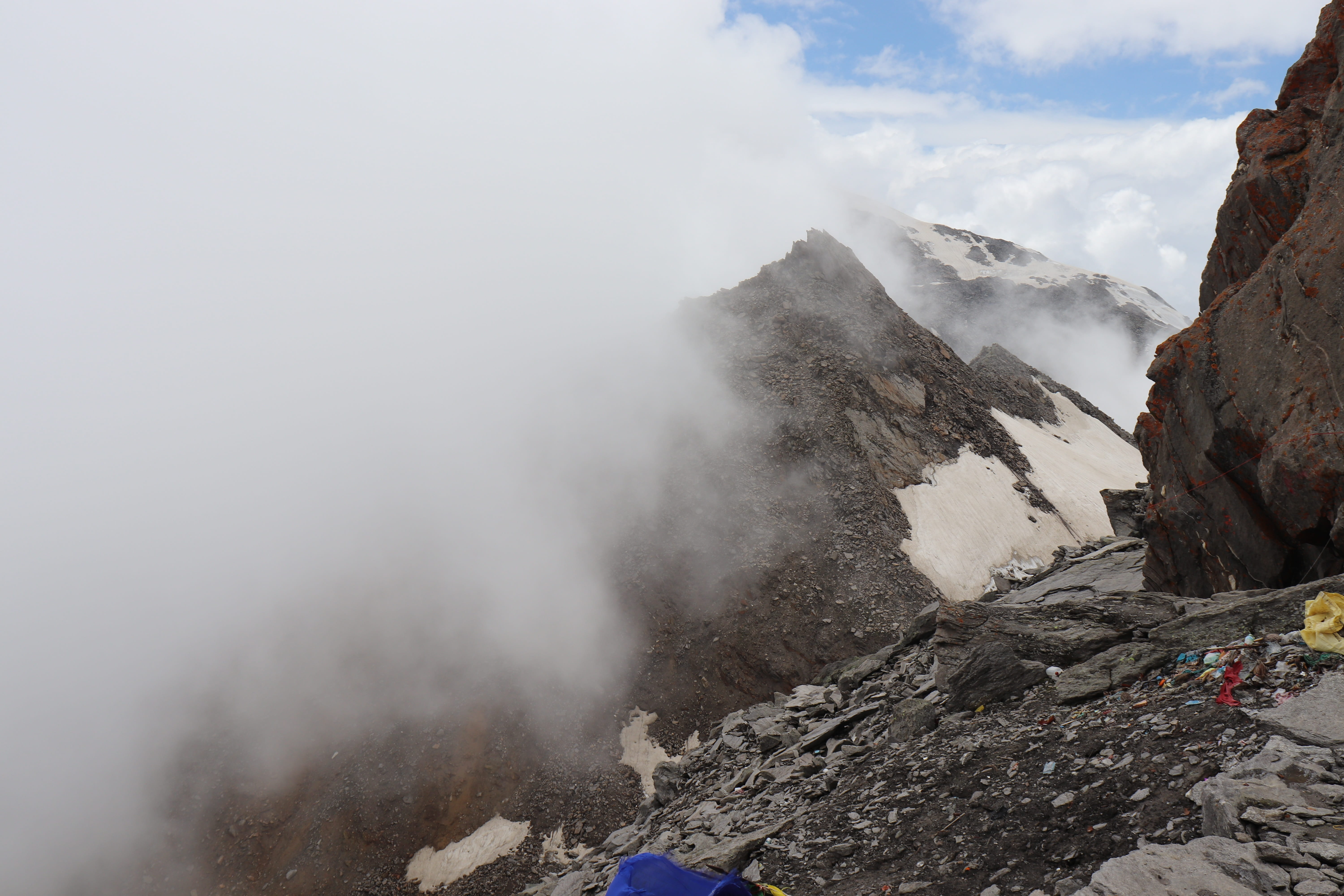 rock - object, formation, summer, scenic, hill, physical geography, snow, smoke - physical structure, india, asia, non-urban scene, mountains, outdoors, HD Wallpaper