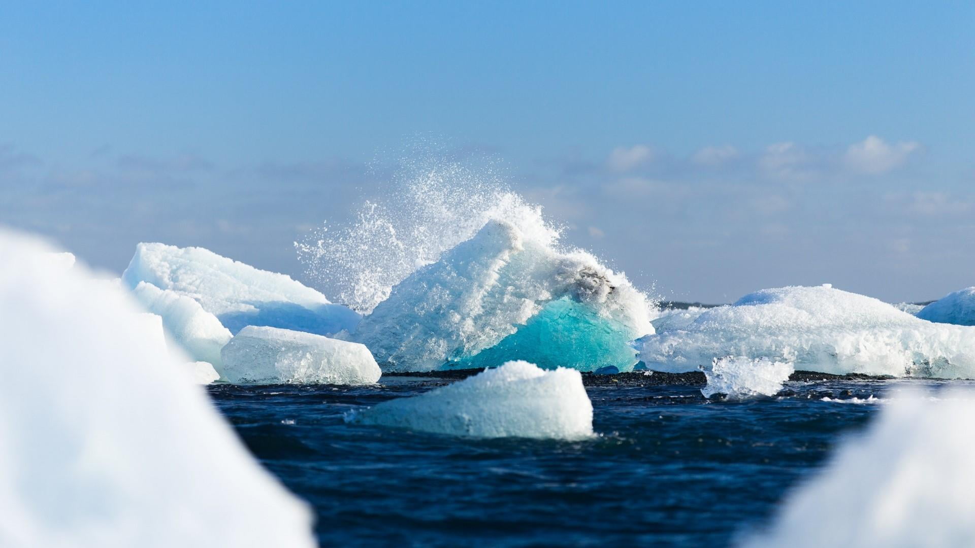 sky, ice, north pole, water, iceberg, sea, beauty in nature, cold temperature, floating on water, winter, scenics - nature, outdoors, blue, arctic ocean, HD Wallpaper