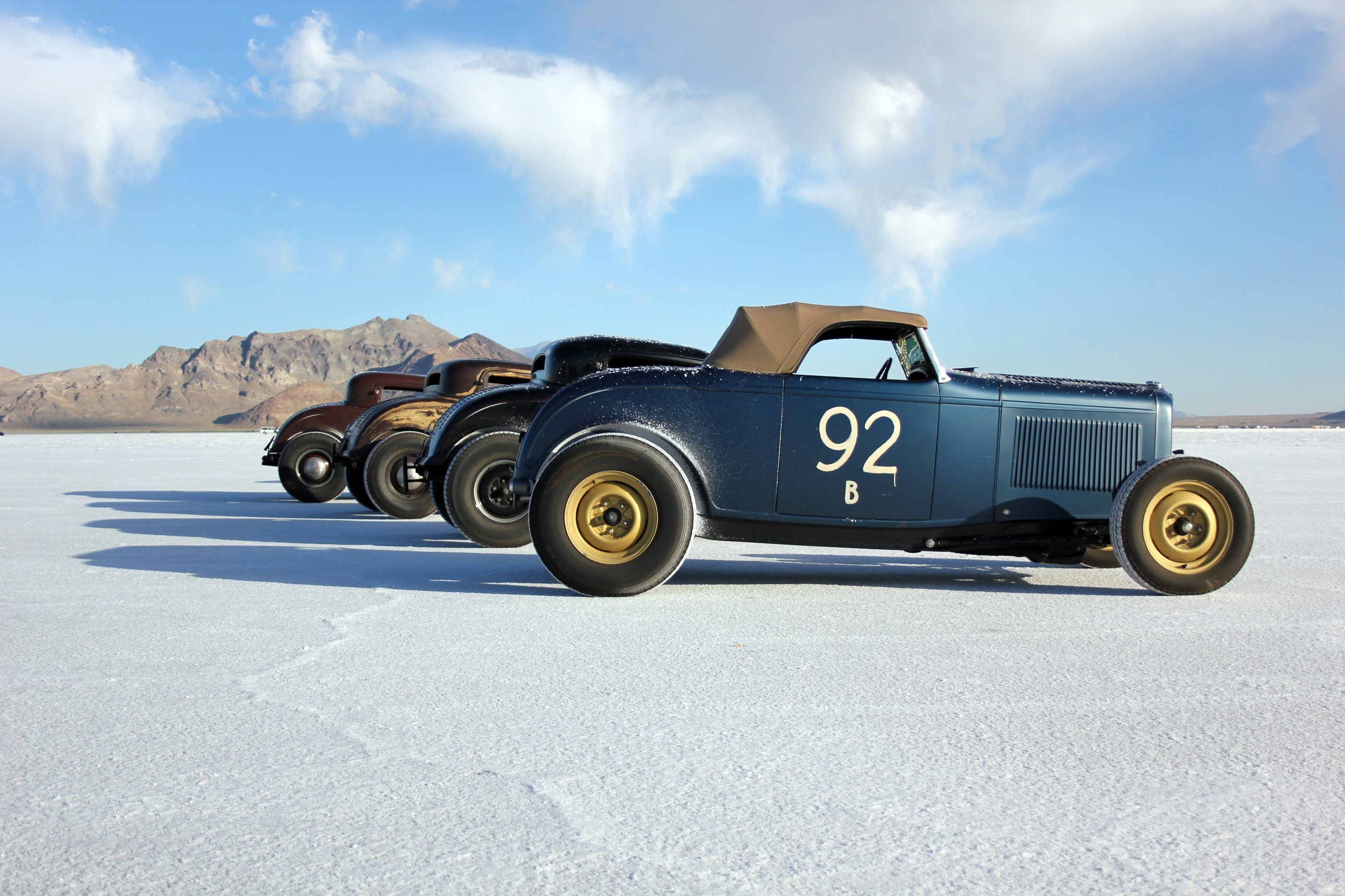 utah, vintage, usa, bonneville salt flats, race, desert, 2K, HD Wallpaper